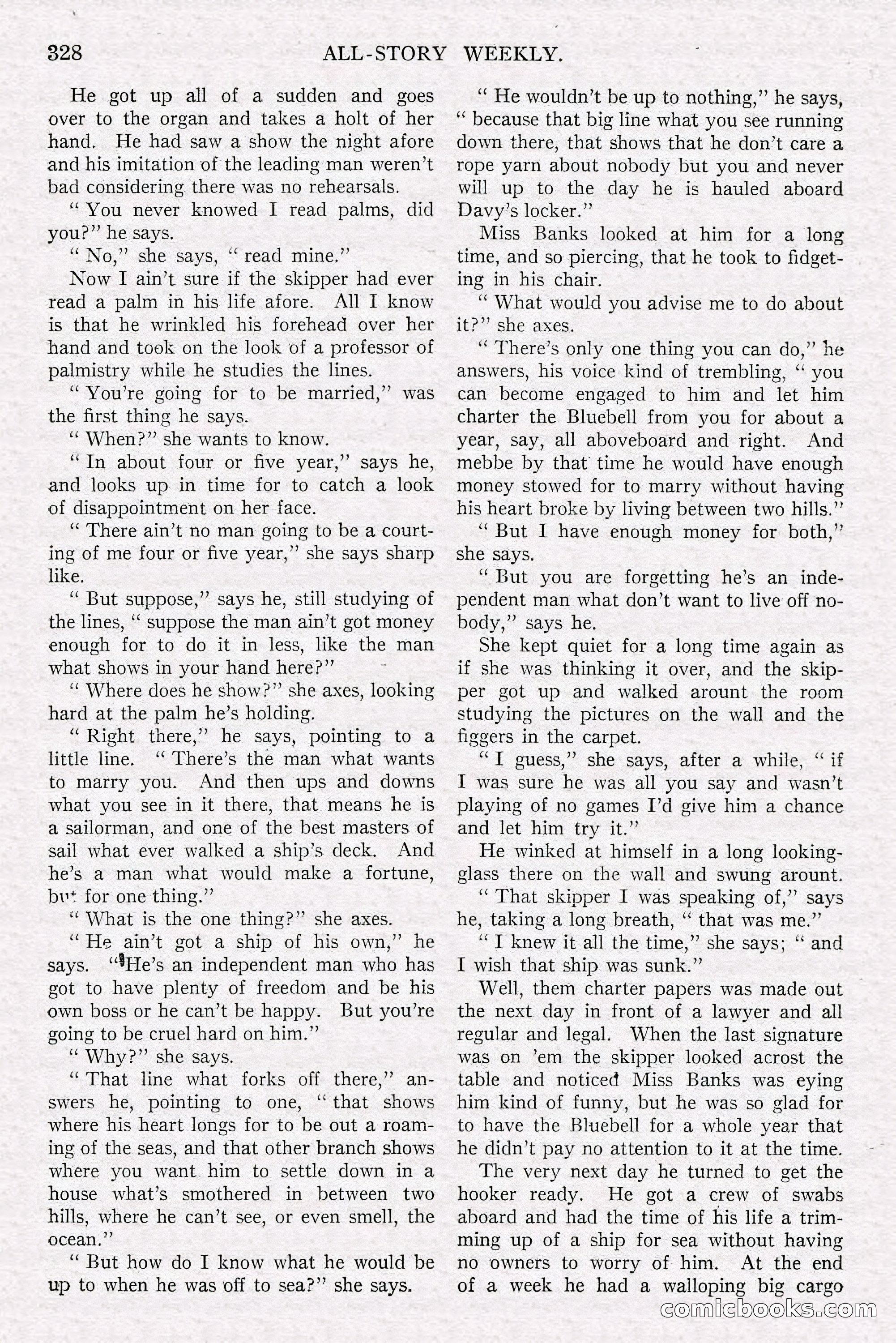 All-Story Weekly, Jun 14 1919 — page 162 of 192