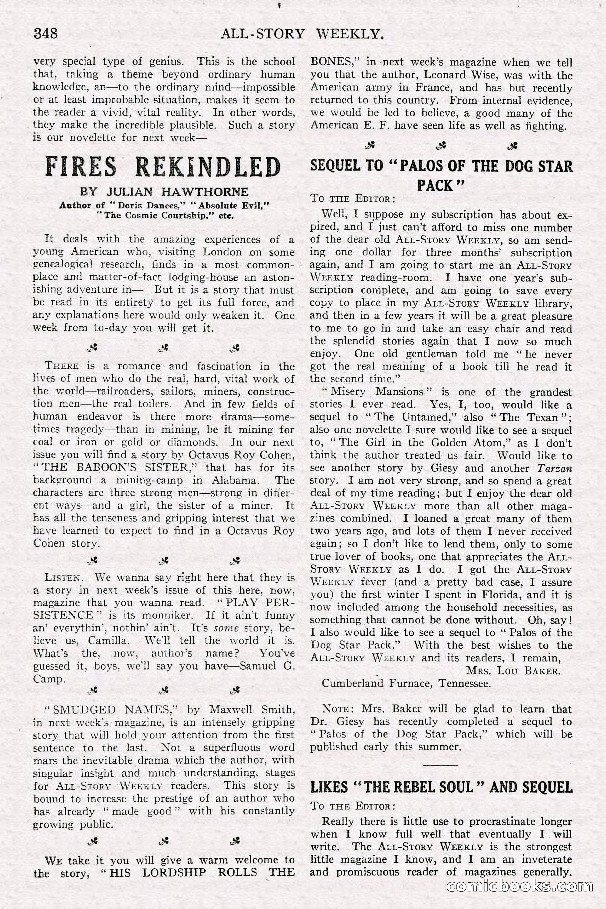 All-Story Weekly, Jun 14 1919 — page 182 of 192
