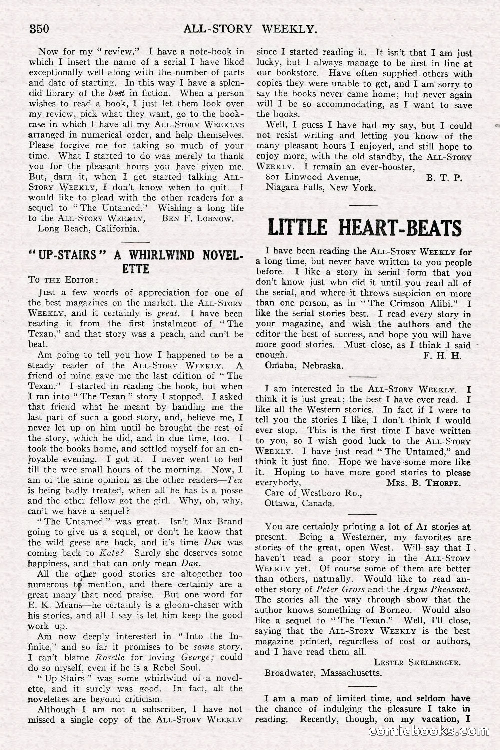 All-Story Weekly, Jun 14 1919 — page 184 of 192