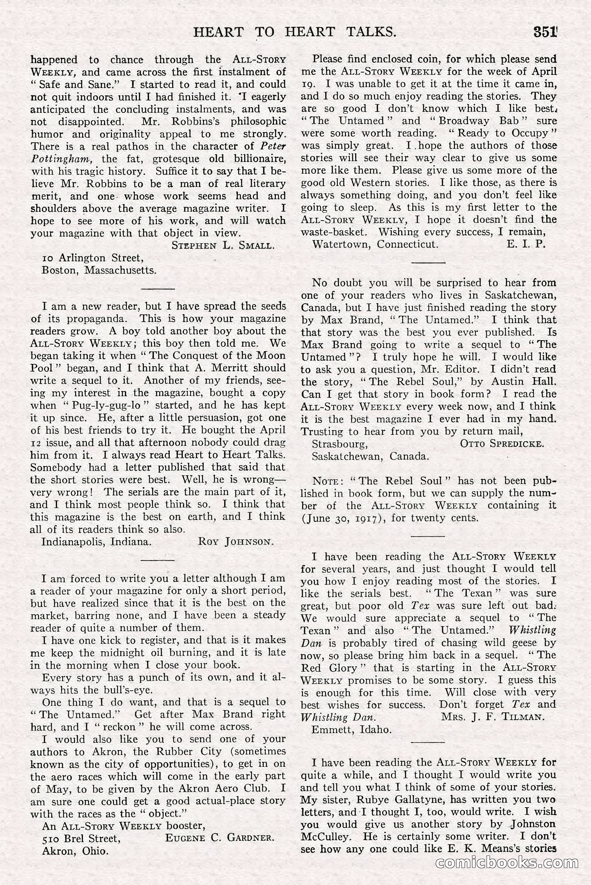 All-Story Weekly, Jun 14 1919 — page 185 of 192