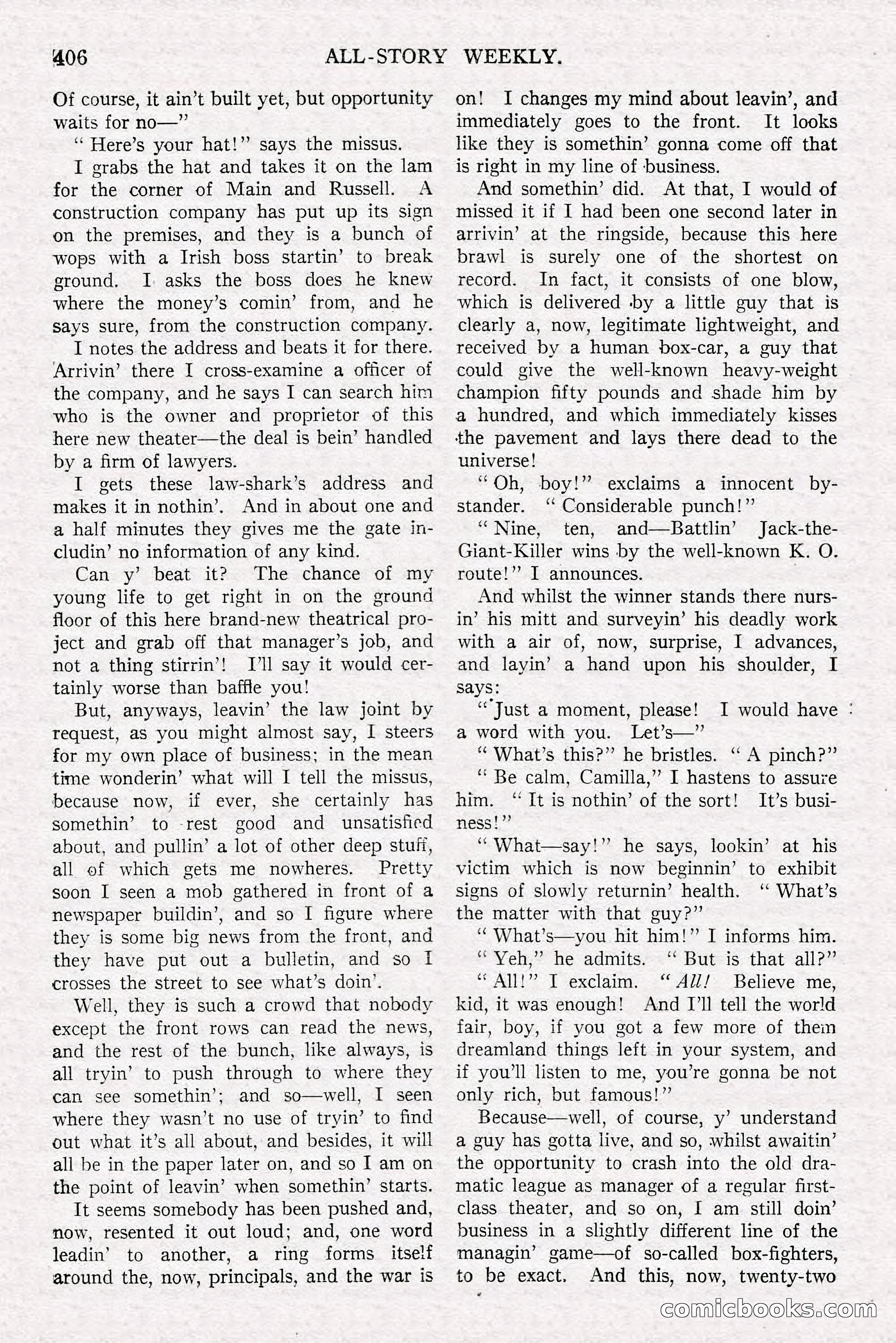 All-Story Weekly, June 21, 1919 — page 64 of 188