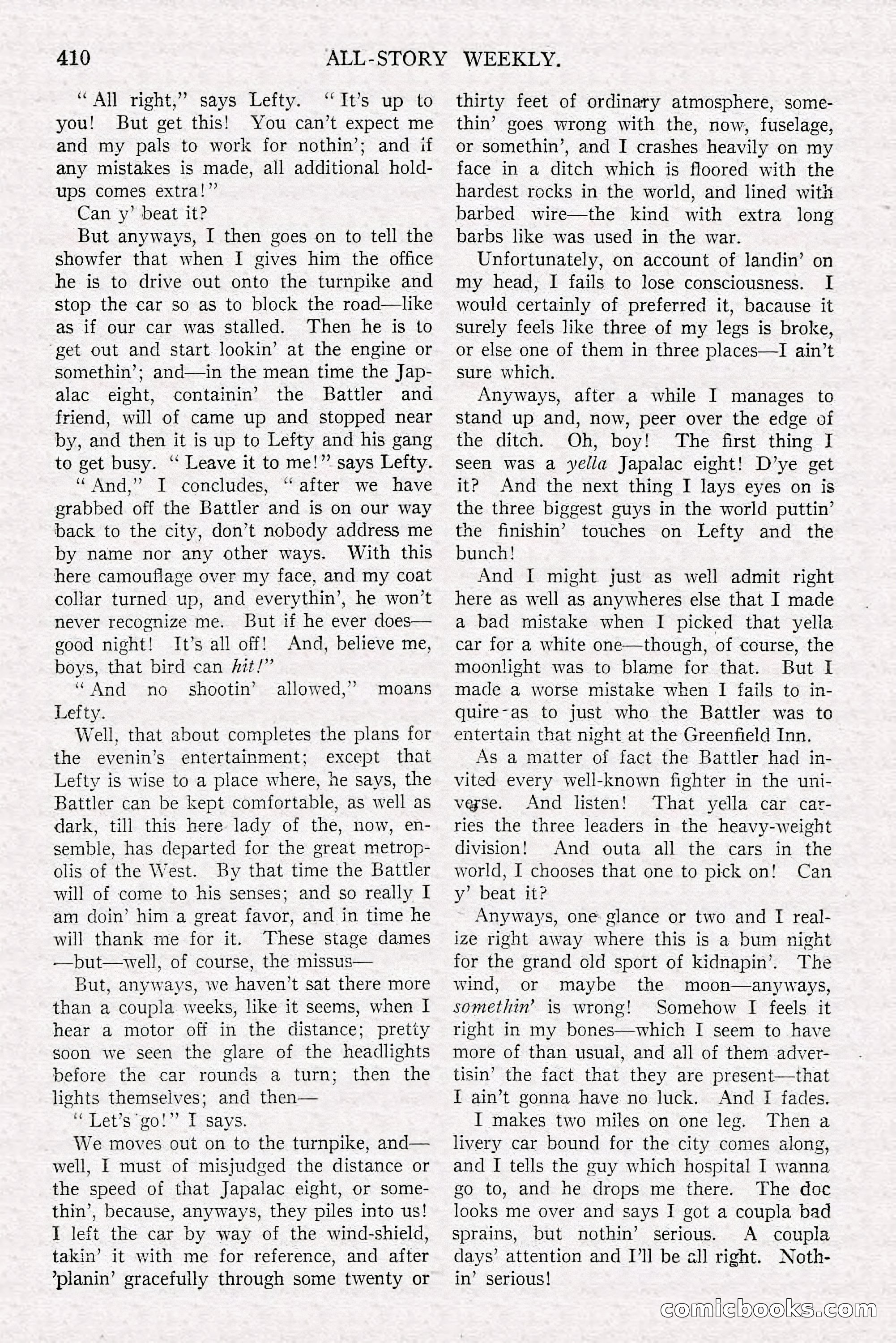 All-Story Weekly, June 21, 1919 — page 68 of 188
