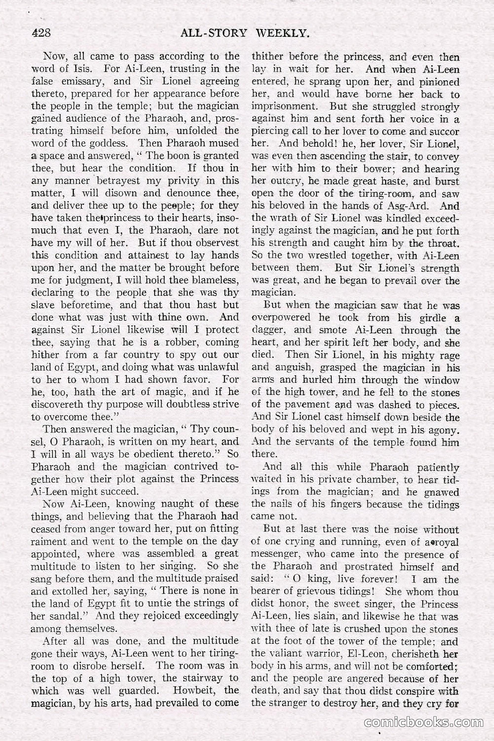 All-Story Weekly, June 21, 1919 — page 86 of 188