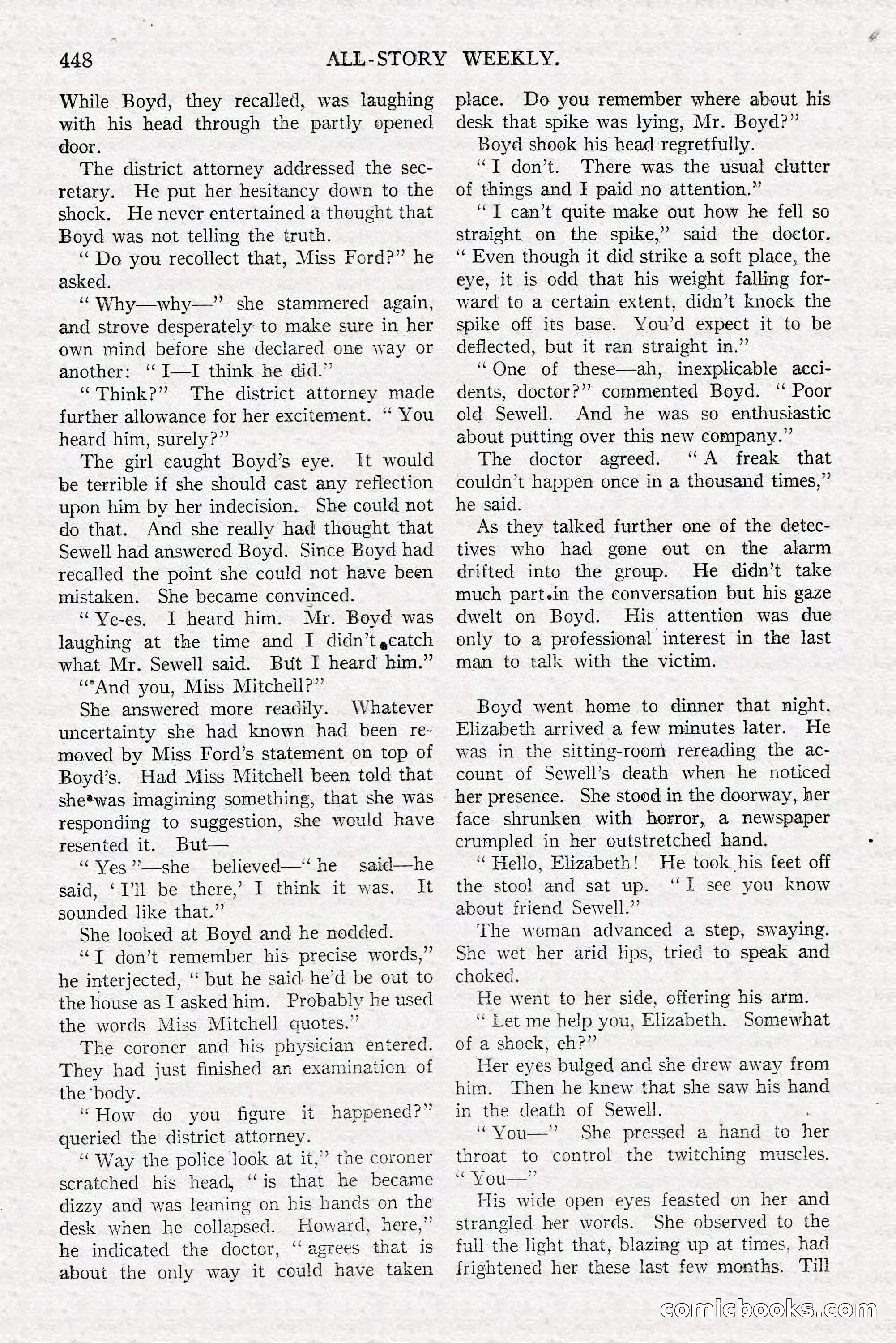 All-Story Weekly, June 21, 1919 — page 106 of 188