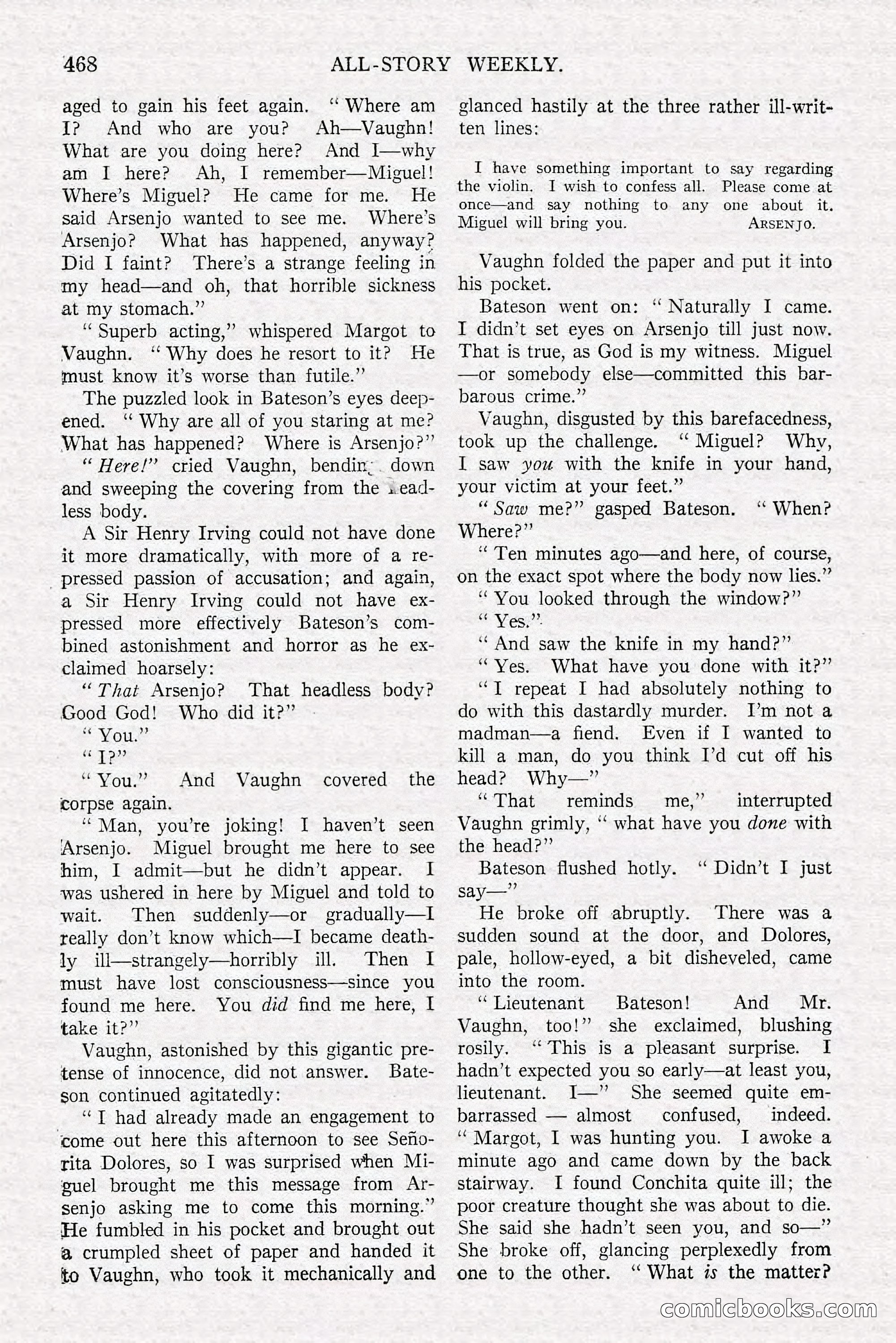 All-Story Weekly, June 21, 1919 — page 126 of 188