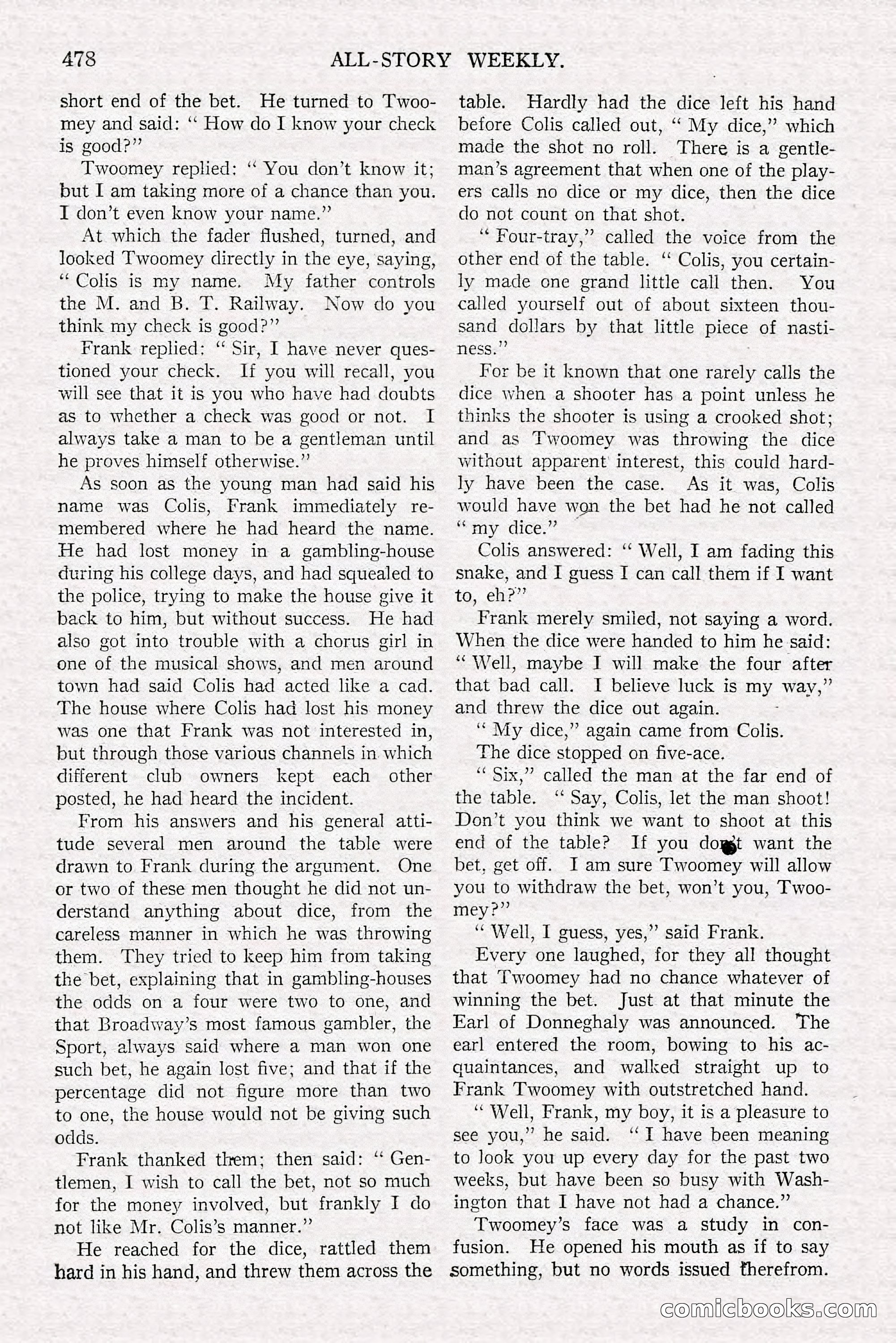 All-Story Weekly, June 21, 1919 — page 136 of 188