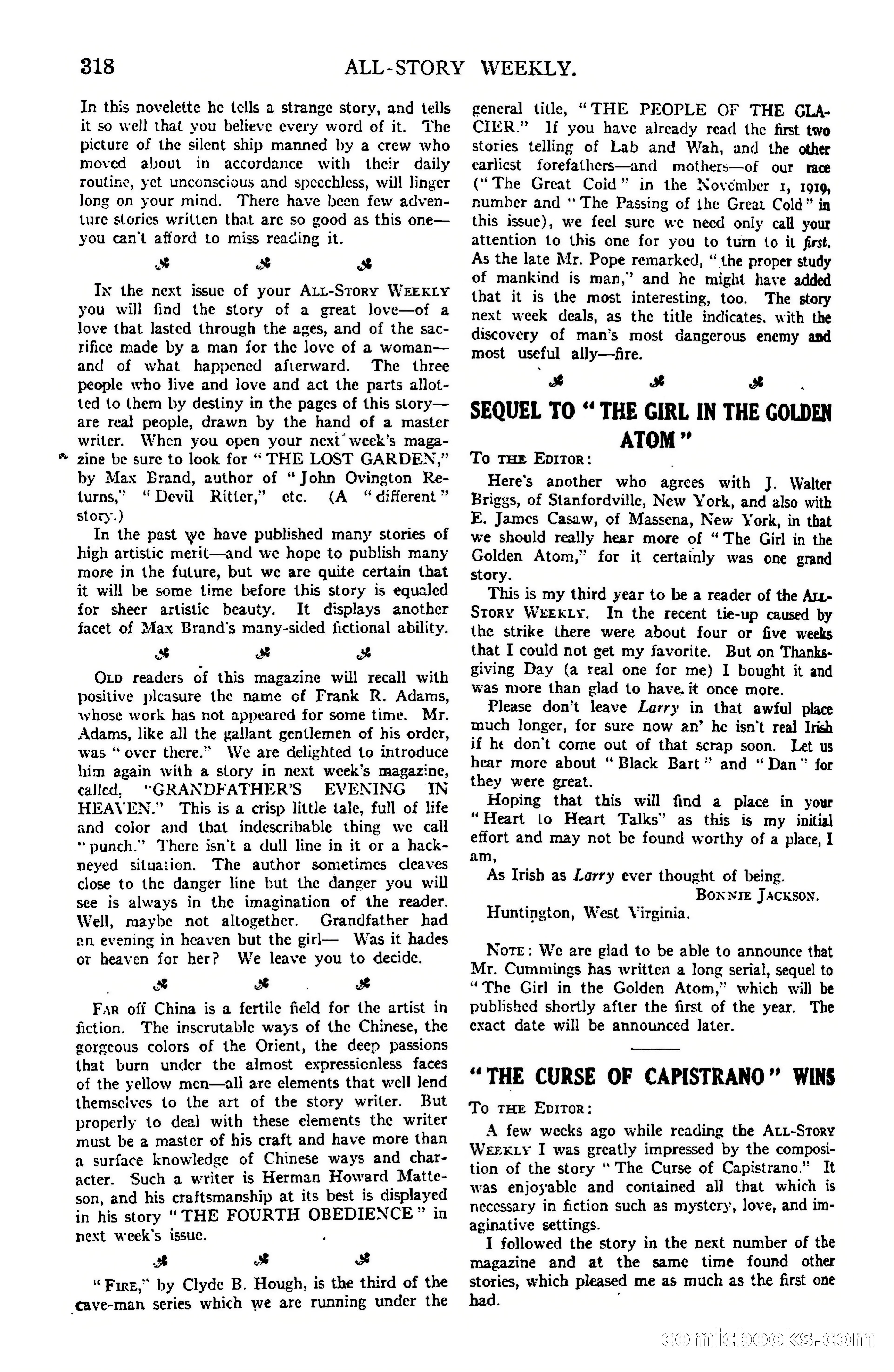 All-Story Weekly — page 161 of 163