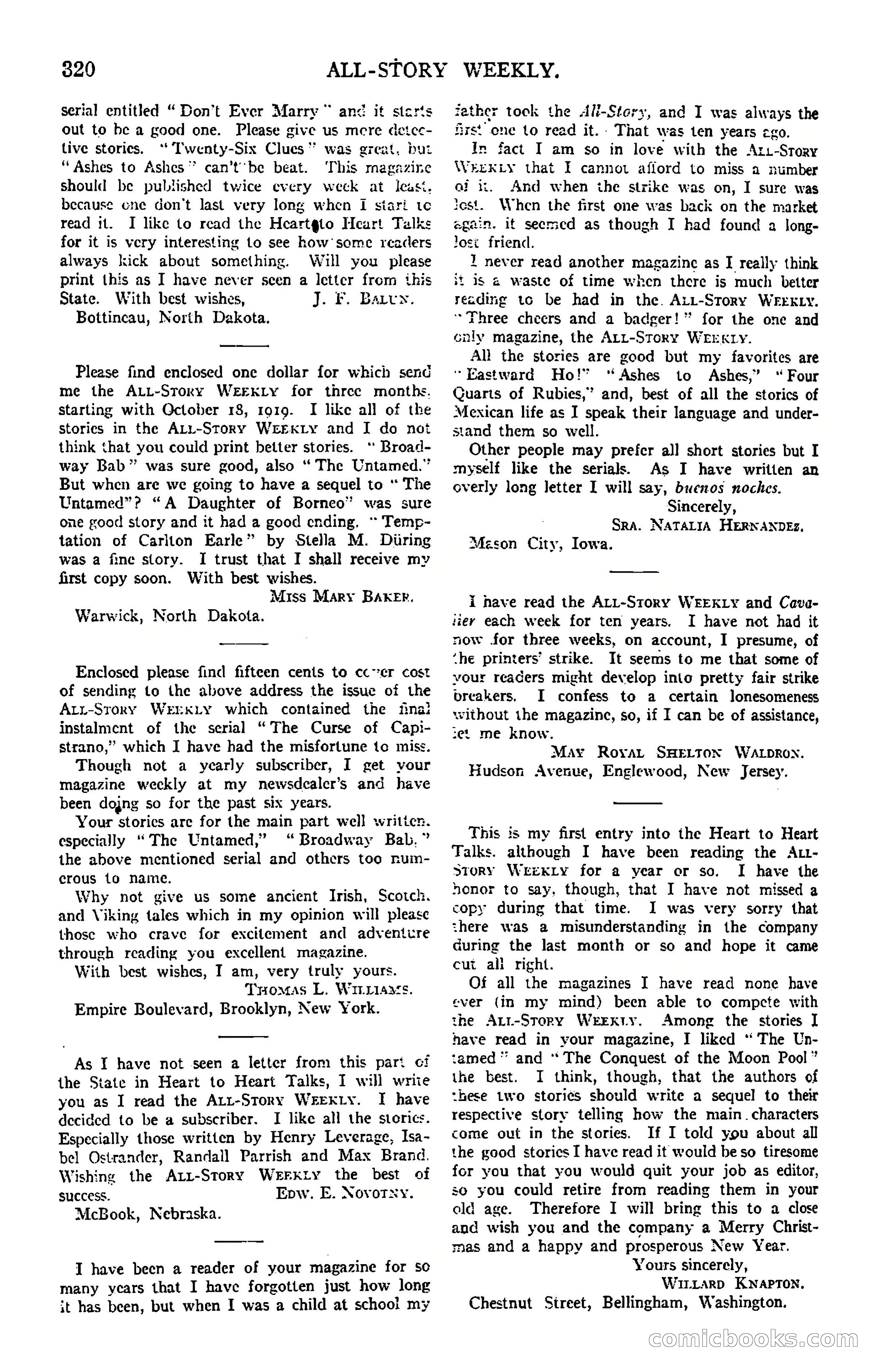 All-Story Weekly — page 163 of 163