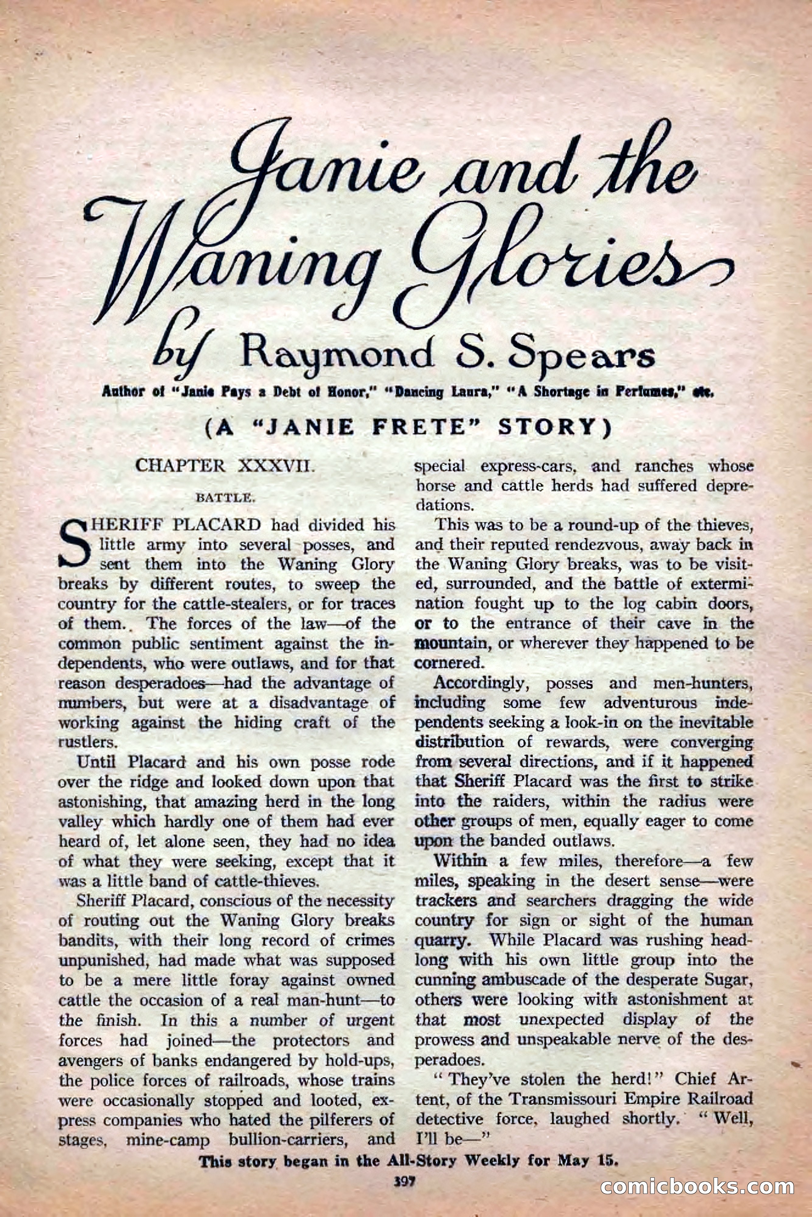 All-Story Weekly, Jun 19 1920 — page 119 of 155