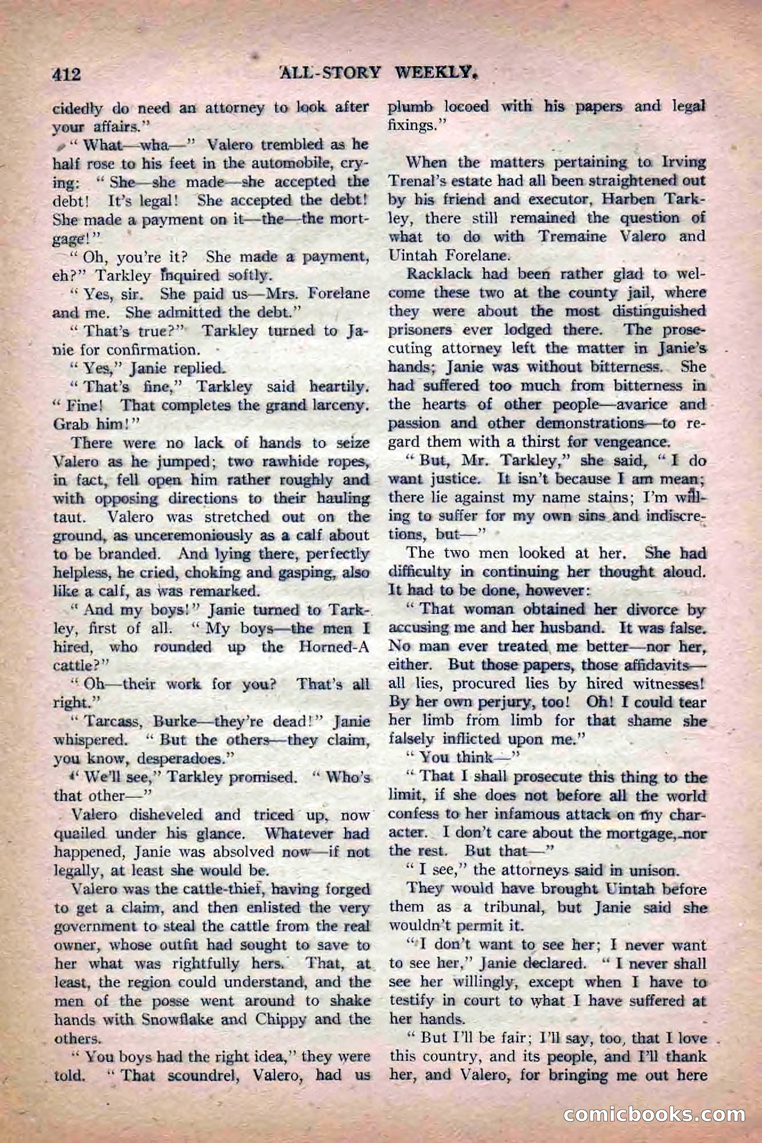 All-Story Weekly, Jun 19 1920 — page 134 of 155