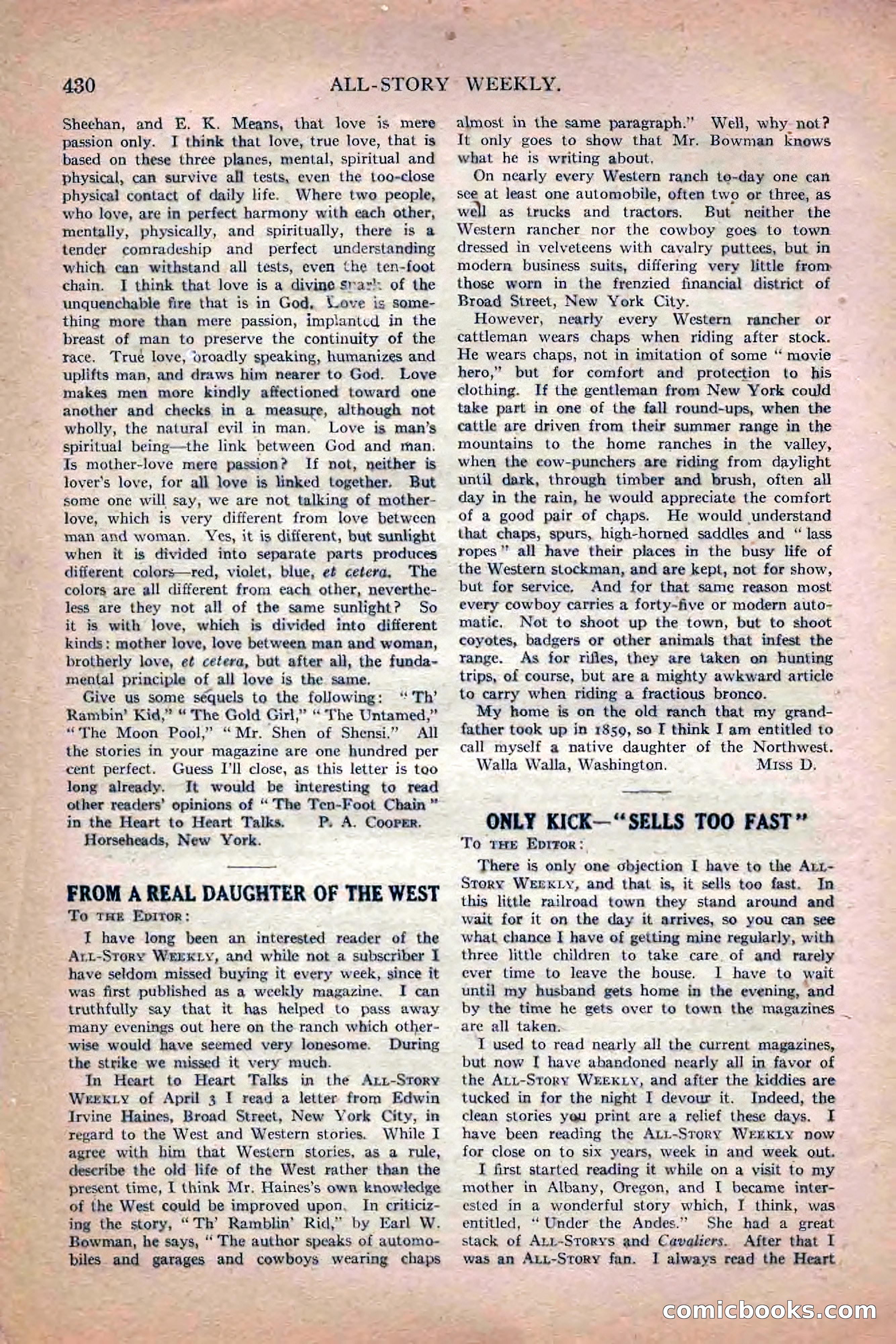 All-Story Weekly, Jun 19 1920 — page 152 of 155