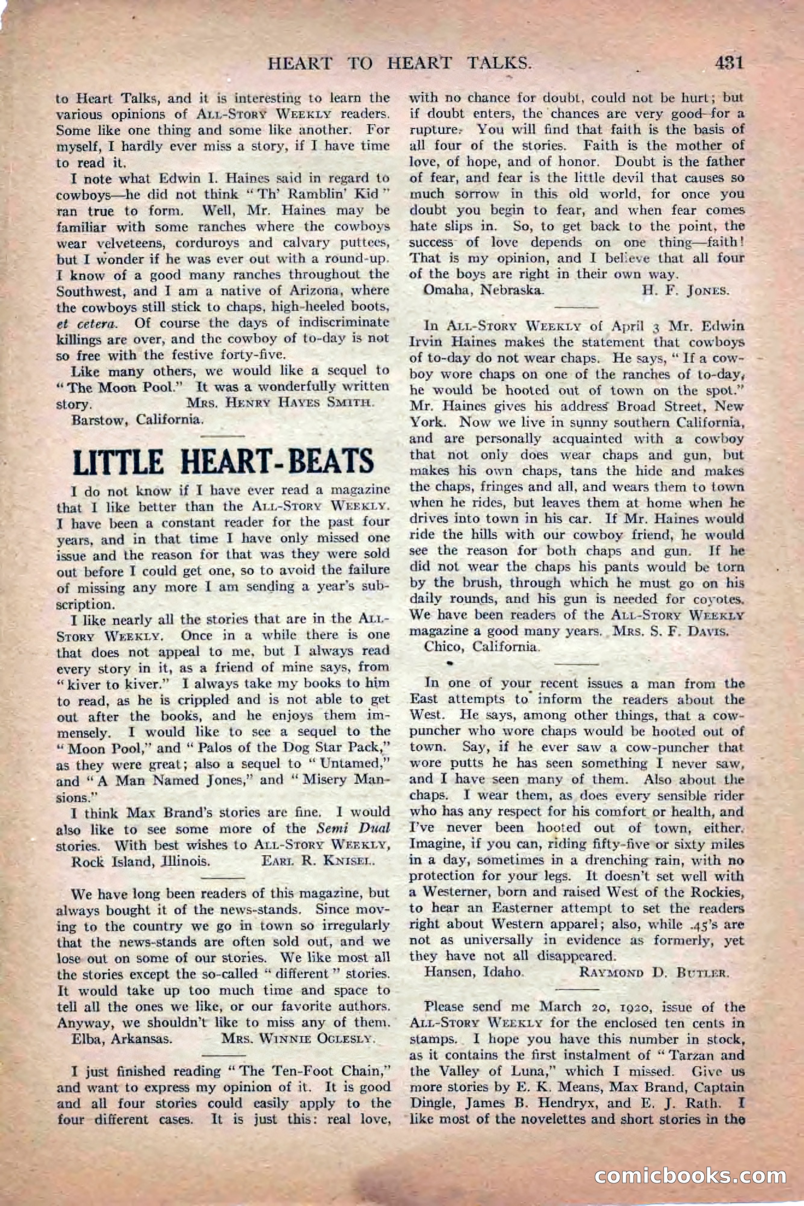 All-Story Weekly, Jun 19 1920 — page 153 of 155