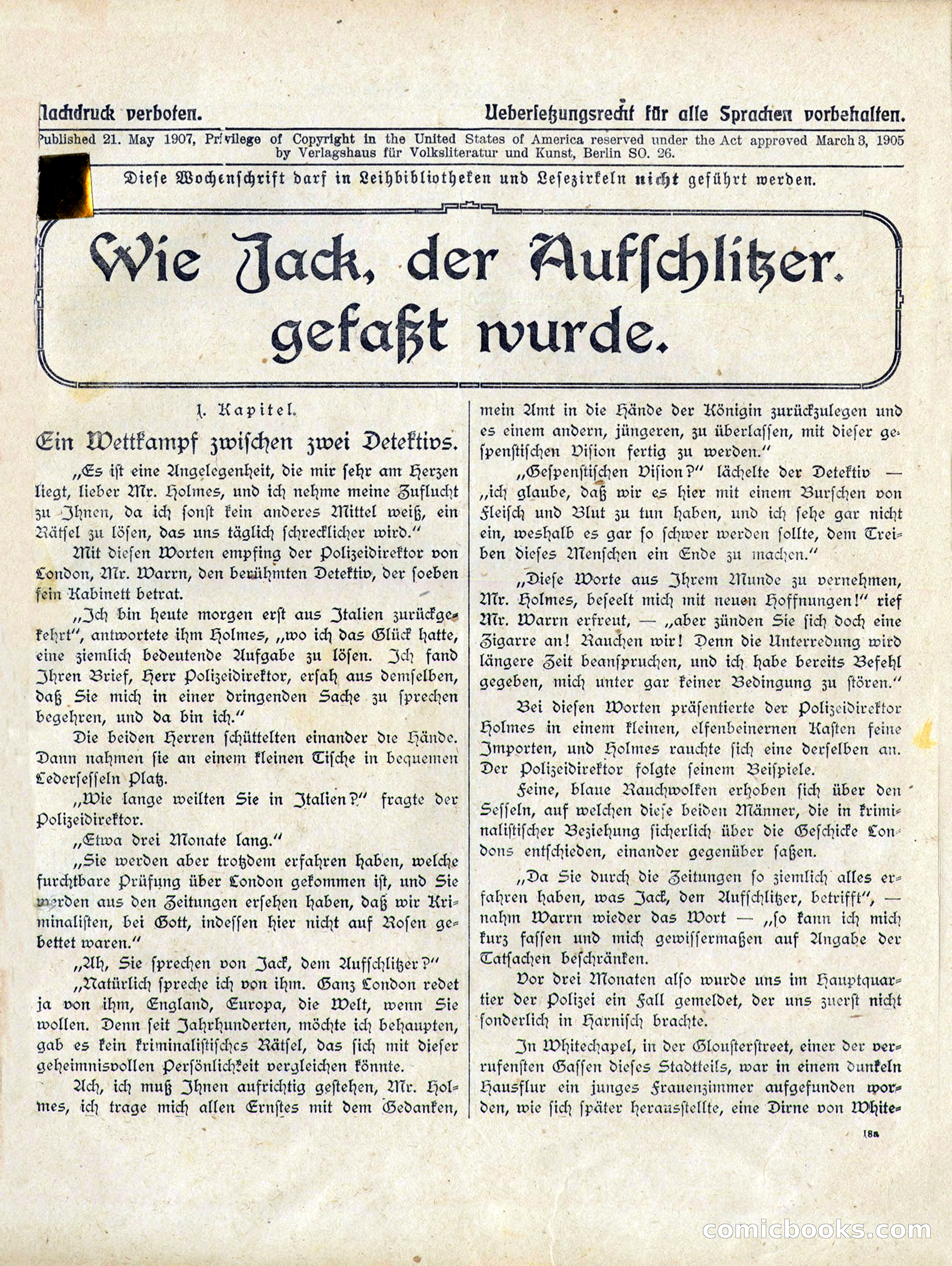 Aus den Geheimakten des Welt-Detektivs No. 18 — page 3 of 36