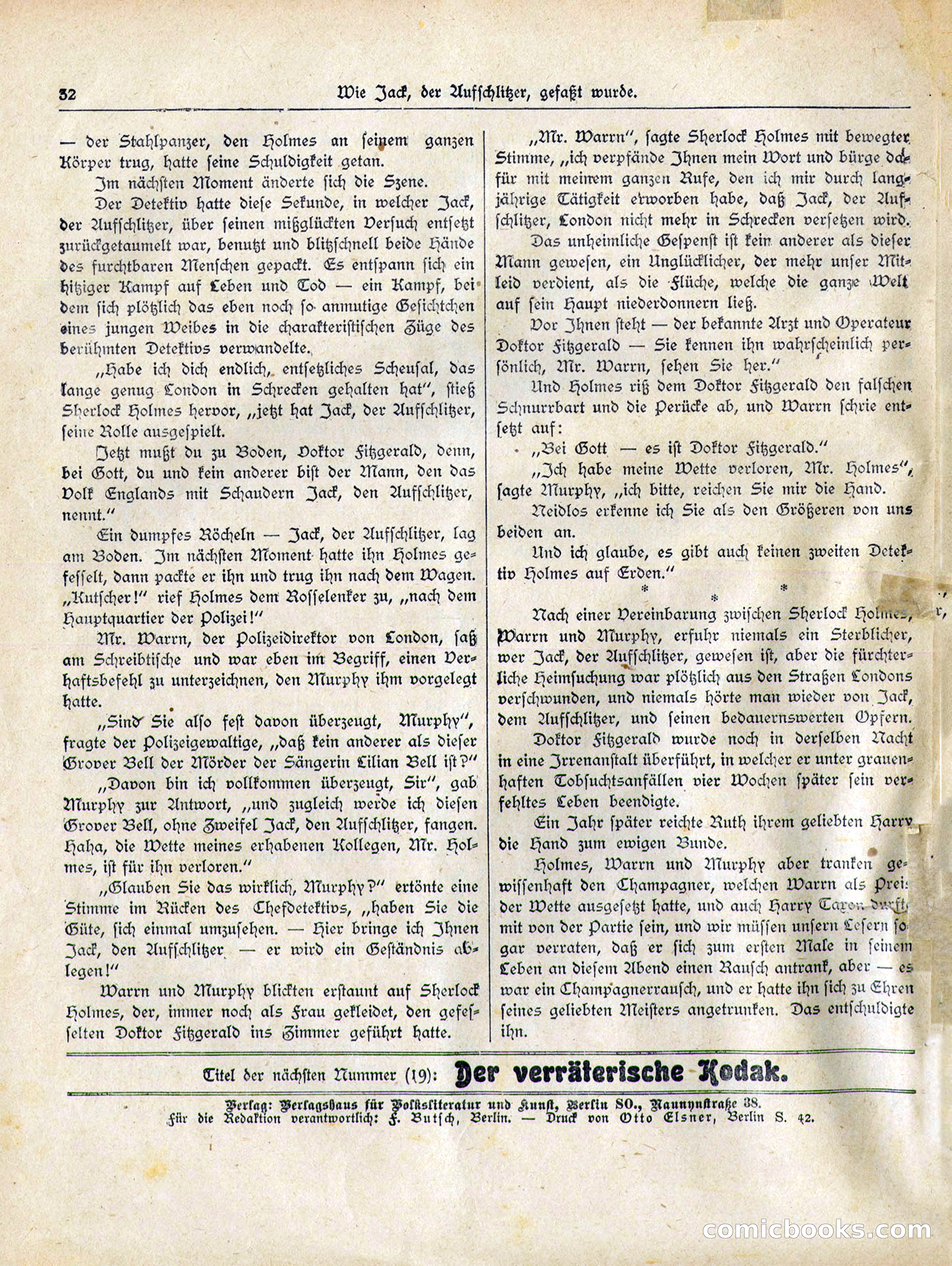 Aus den Geheimakten des Welt-Detektivs No. 18 — page 34 of 36