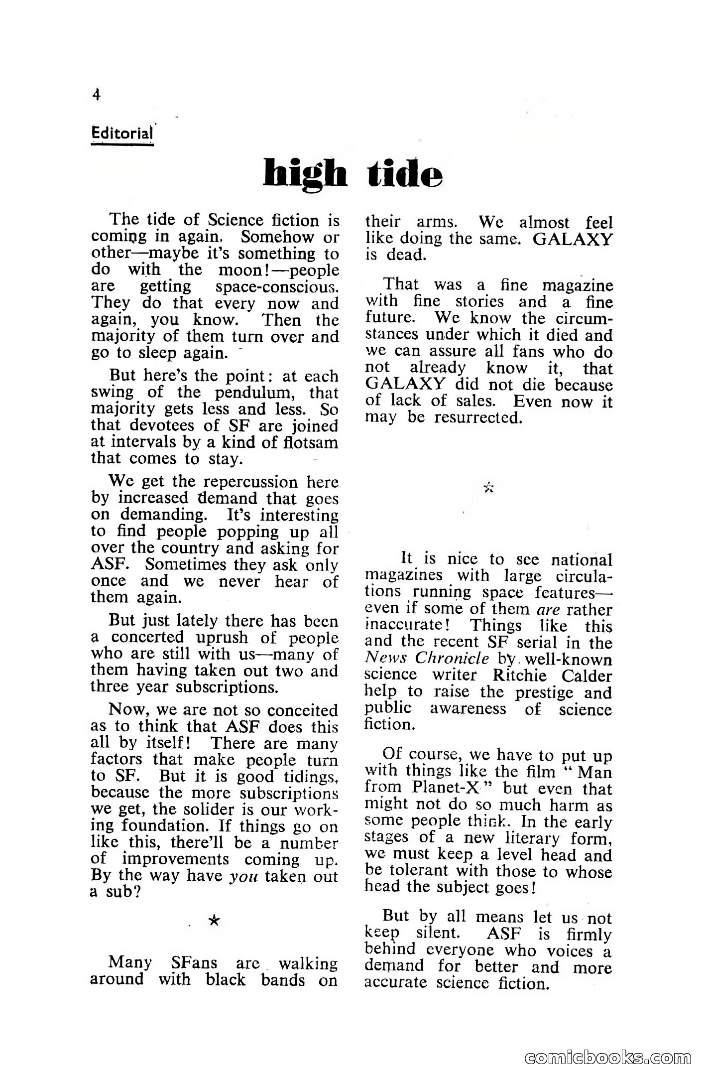 Authentic Science Fiction Monthly, December 1951 — page 6 of 115