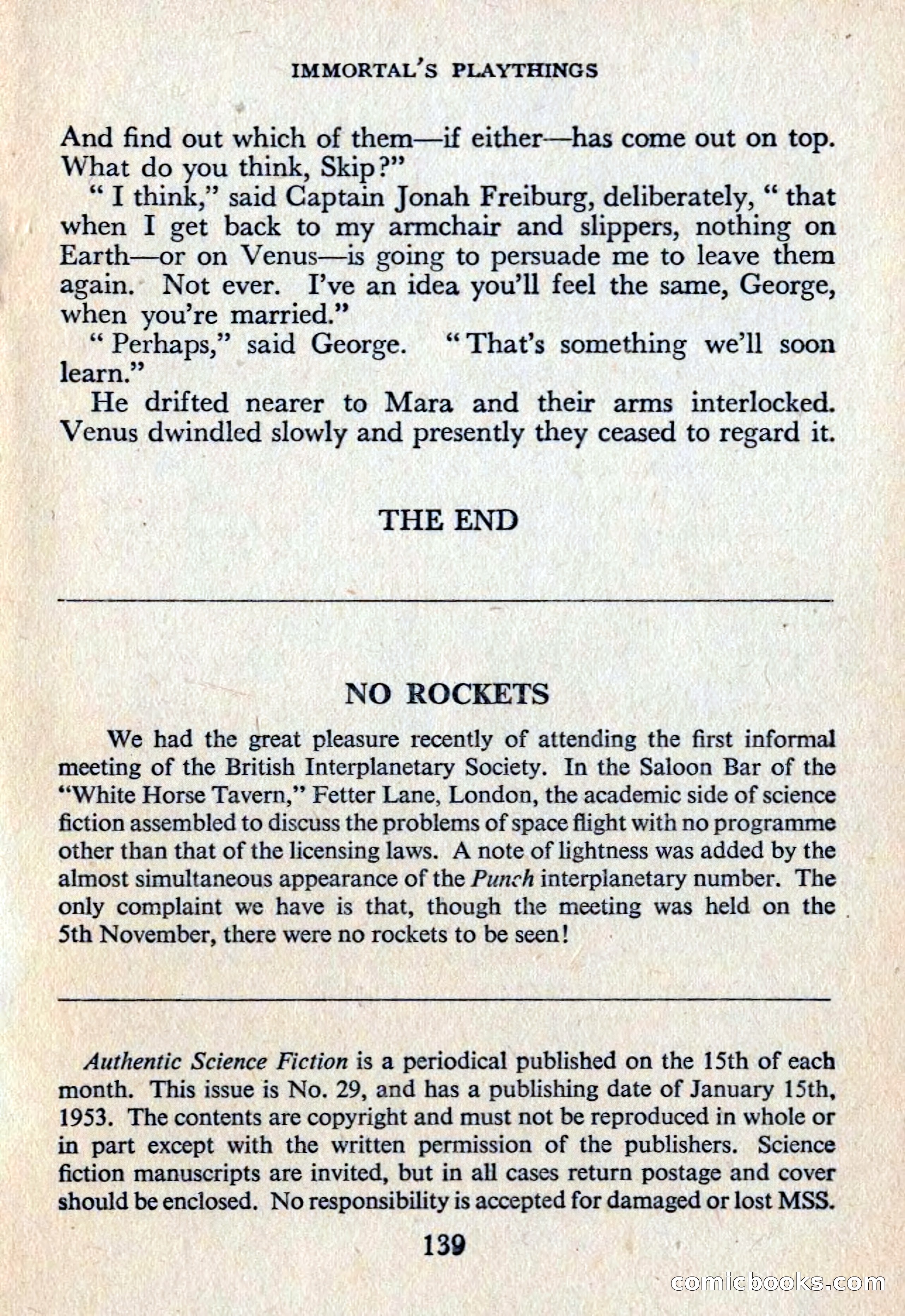 Authentic Science Fiction Monthly, Issue 29 — page 142 of 149