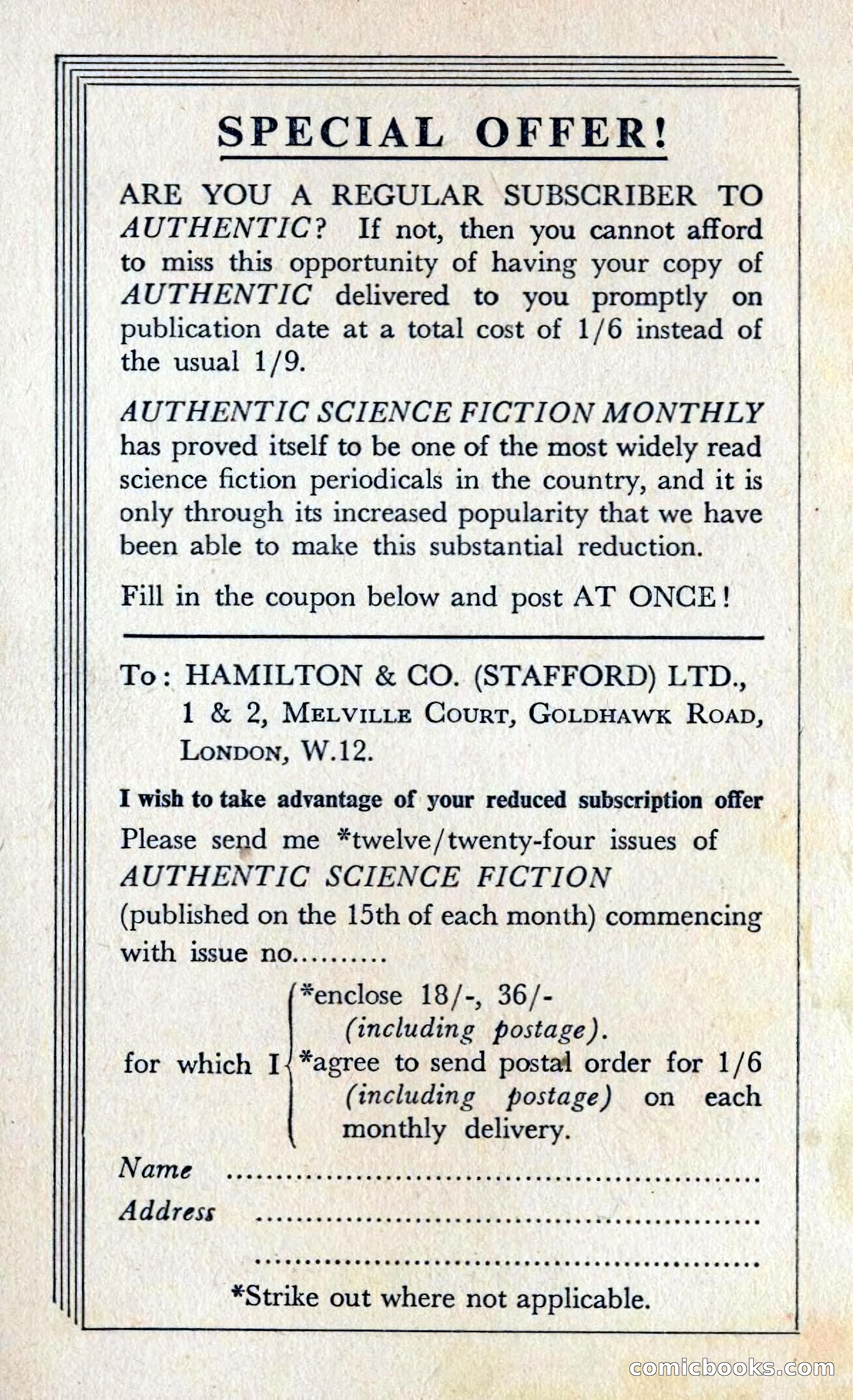 Authentic Science Fiction Monthly, Issue 29 — page 149 of 149
