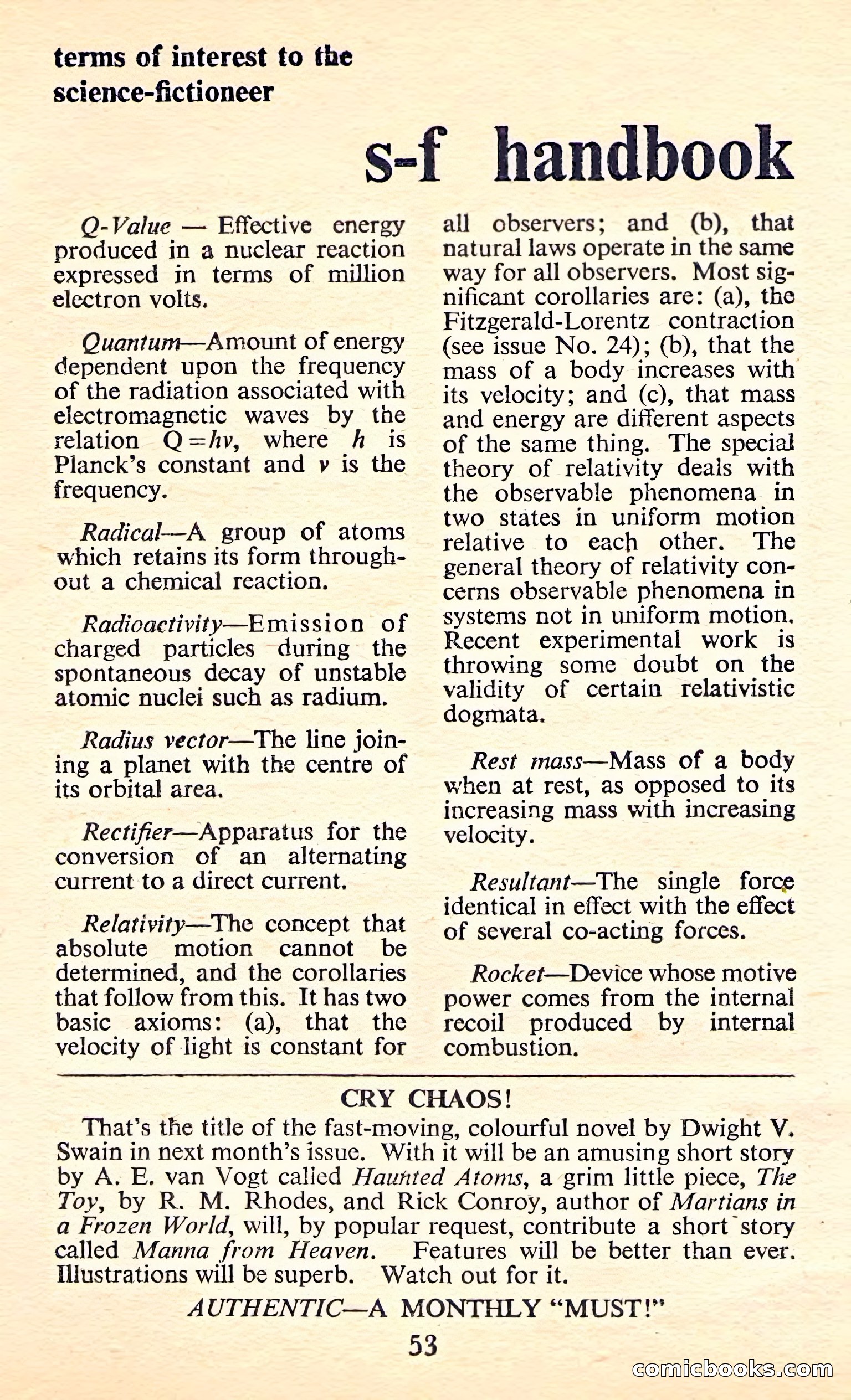 Authentic Science Fiction Monthly, No. 31 — page 54 of 149