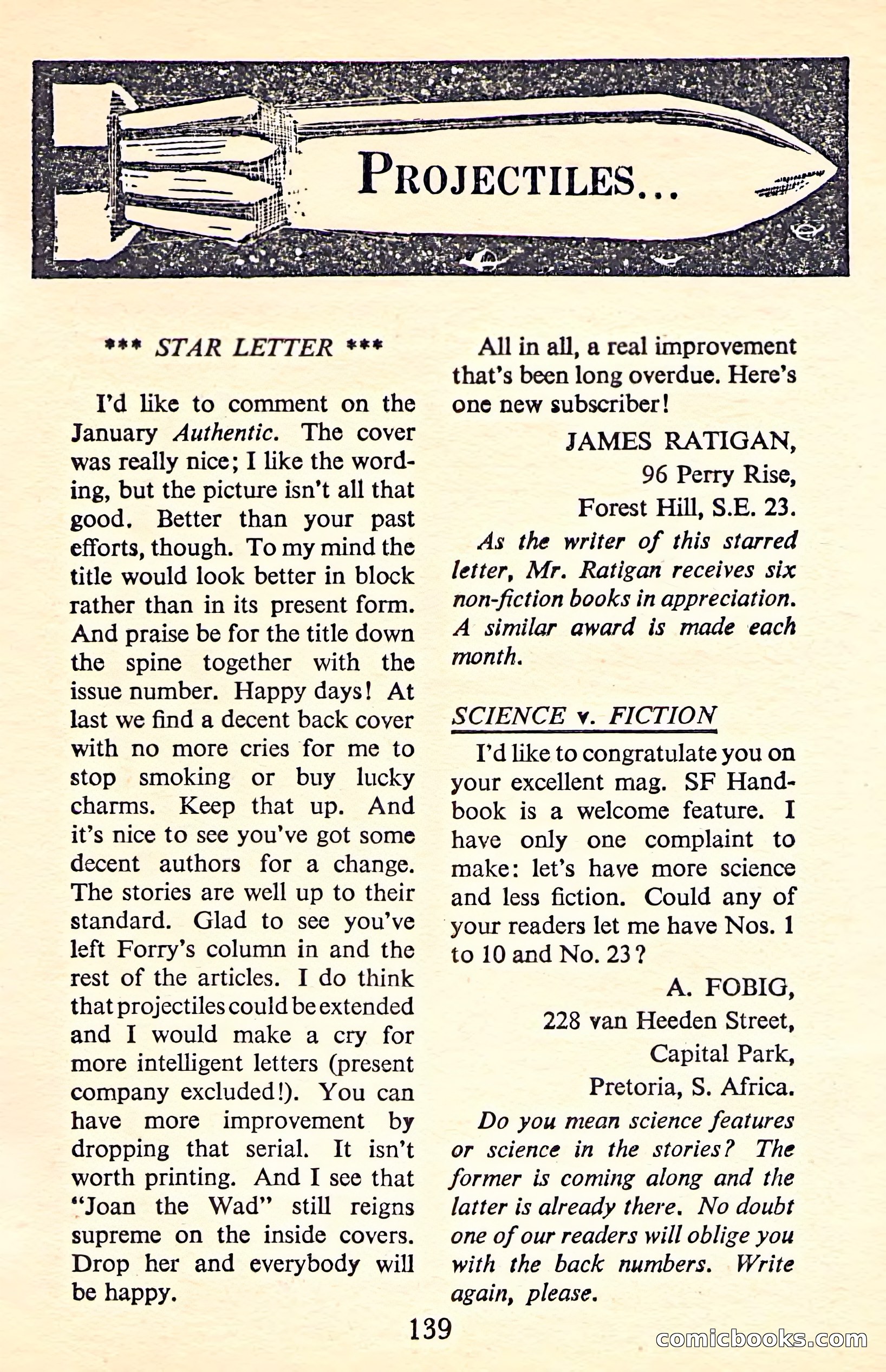 Authentic Science Fiction Monthly, No. 31 — page 140 of 149