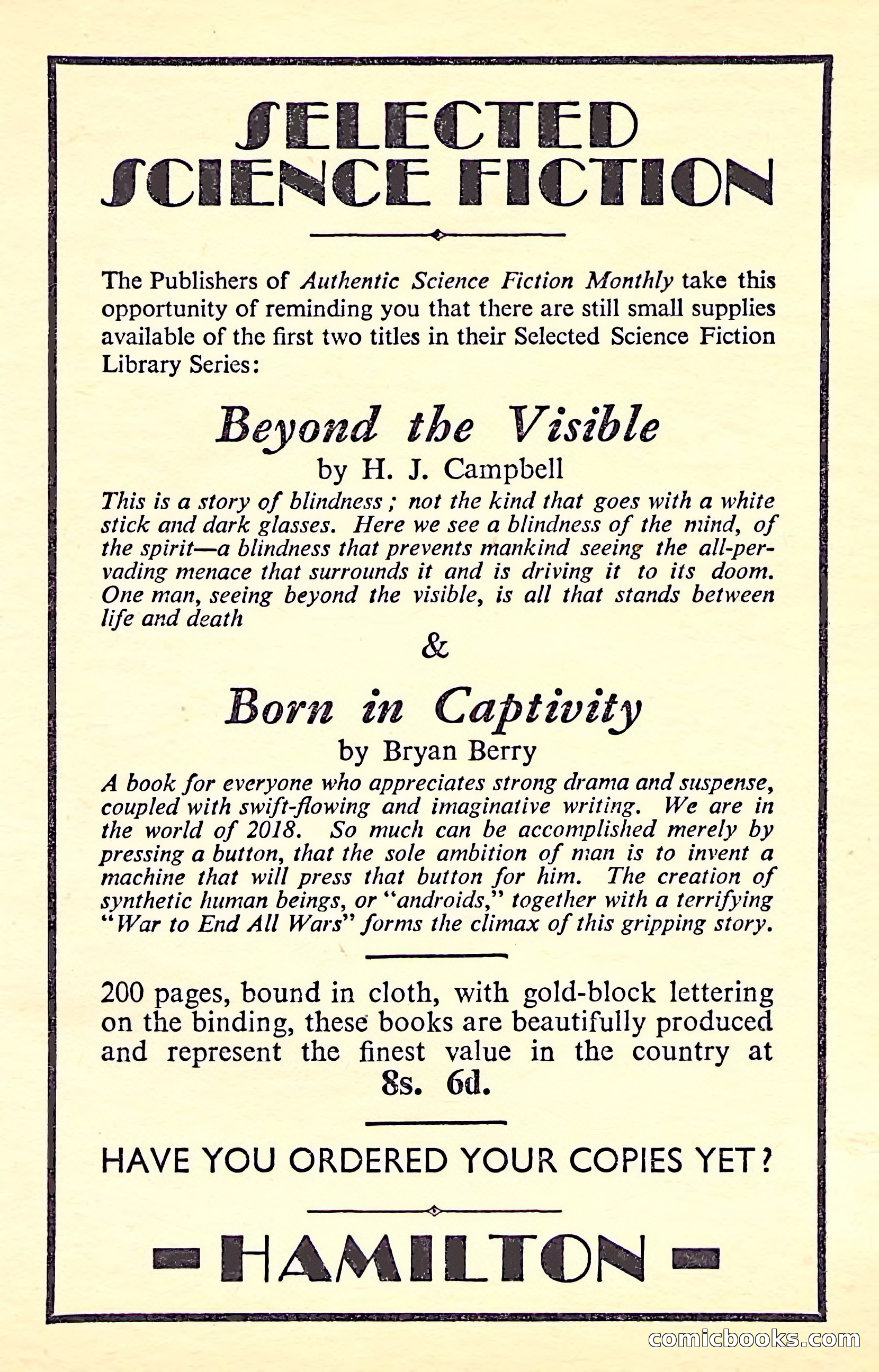 Authentic Science Fiction Monthly, No. 31 — page 143 of 149
