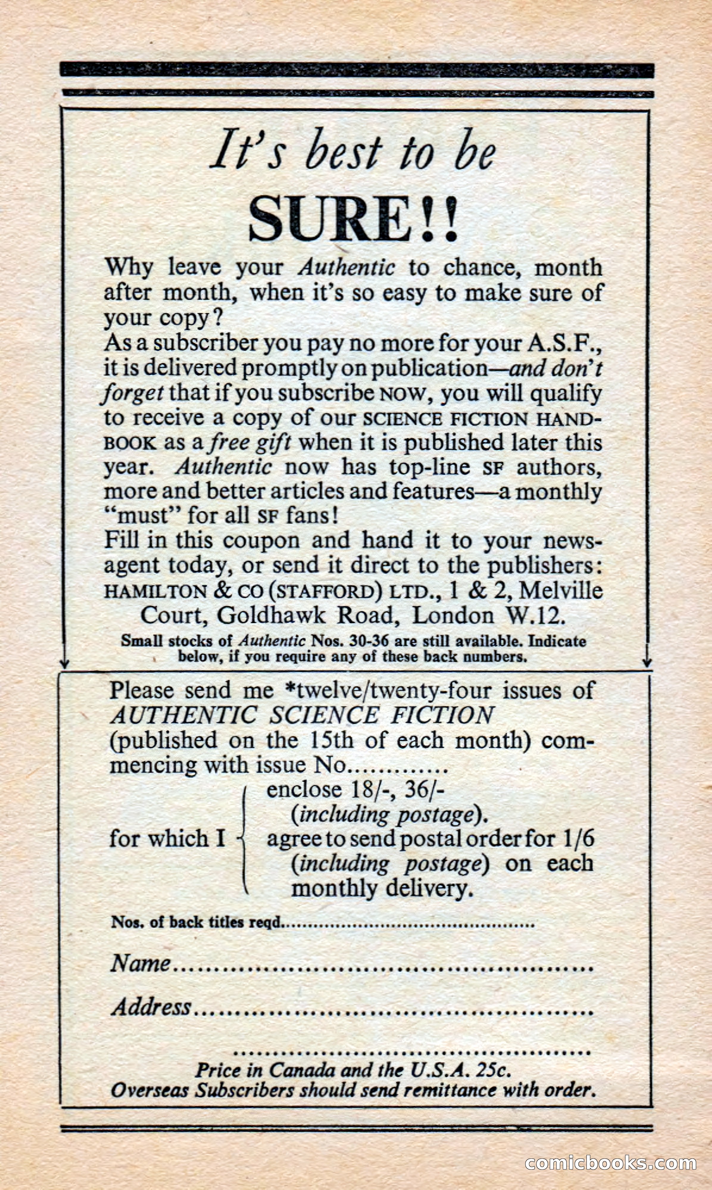 Authentic Science Fiction Monthly No. 37 — page 145 of 146
