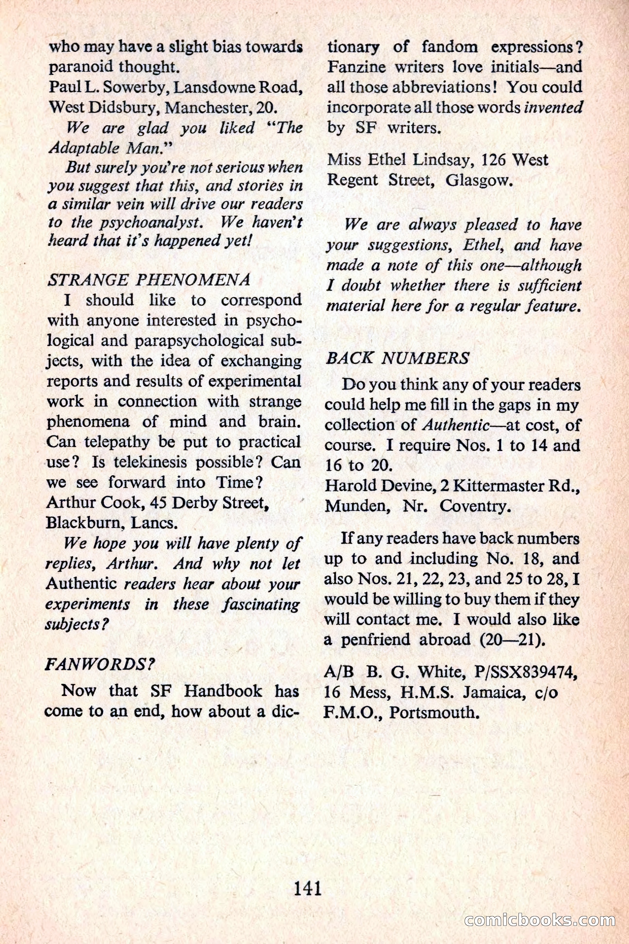 Authentic Science Fiction Monthly No. 40 — page 142 of 146