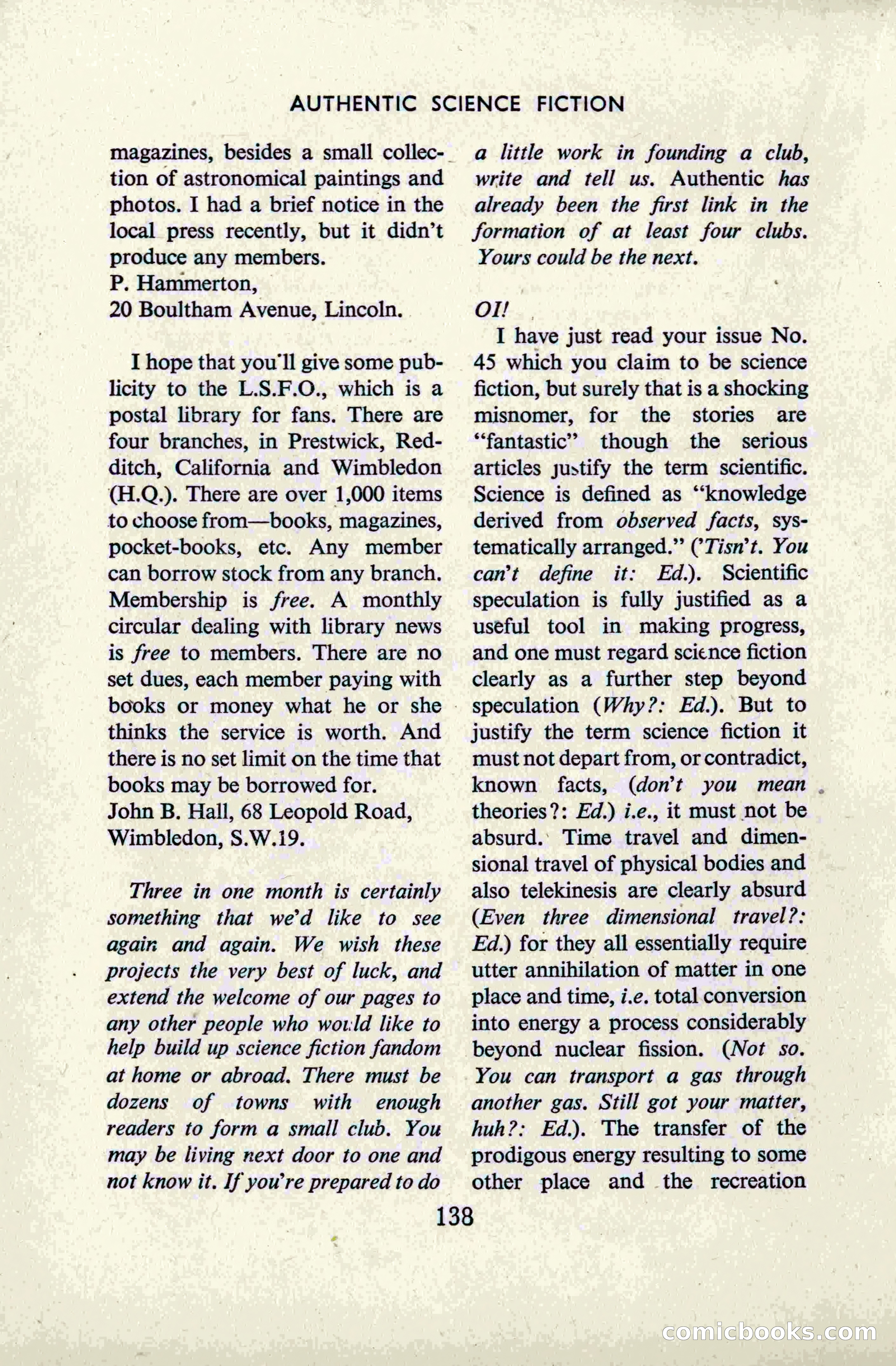 Authentic Science Fiction Monthly, No. 49 — page 140 of 148