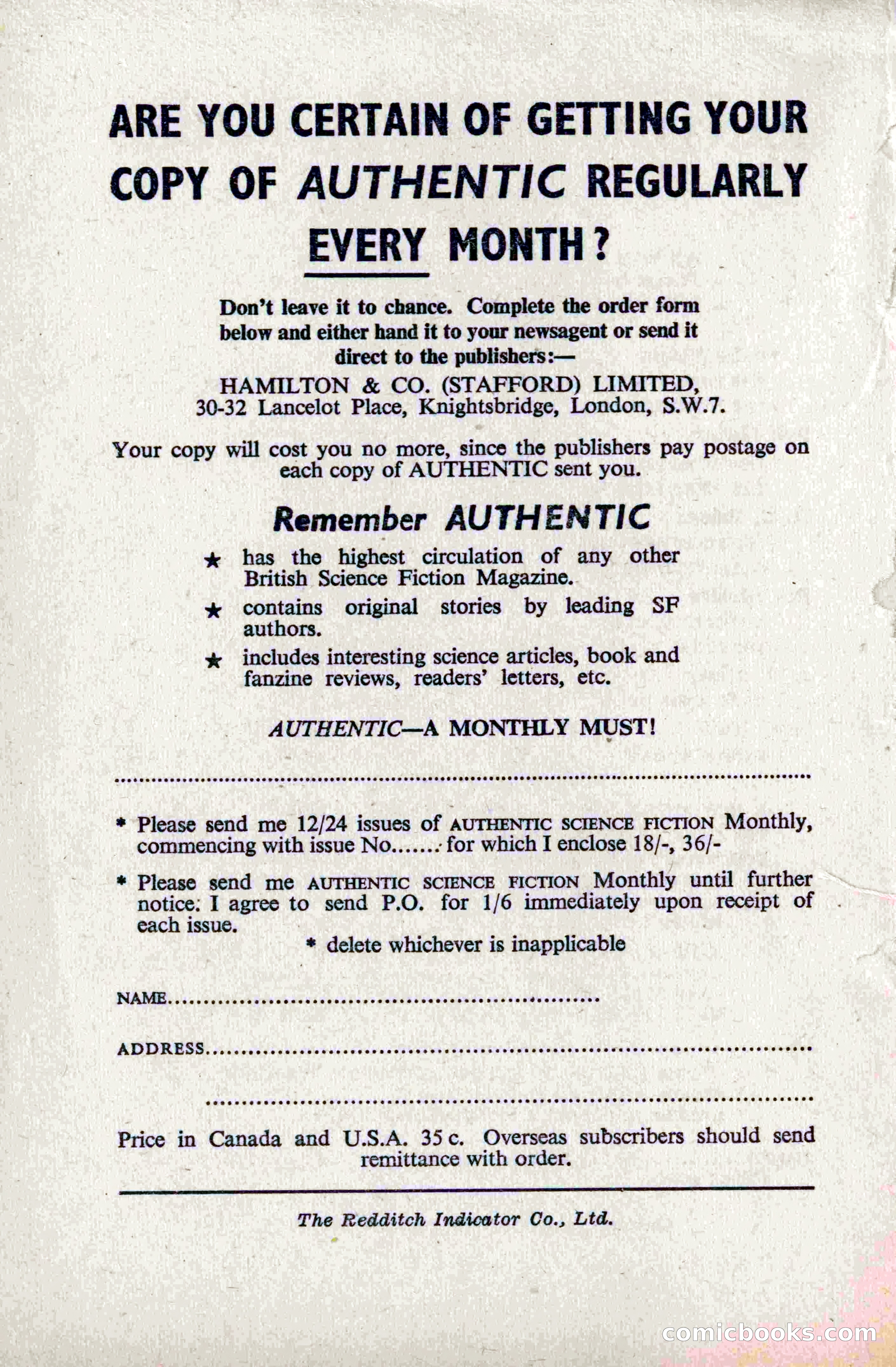 Authentic Science Fiction Monthly, No. 49 — page 146 of 148