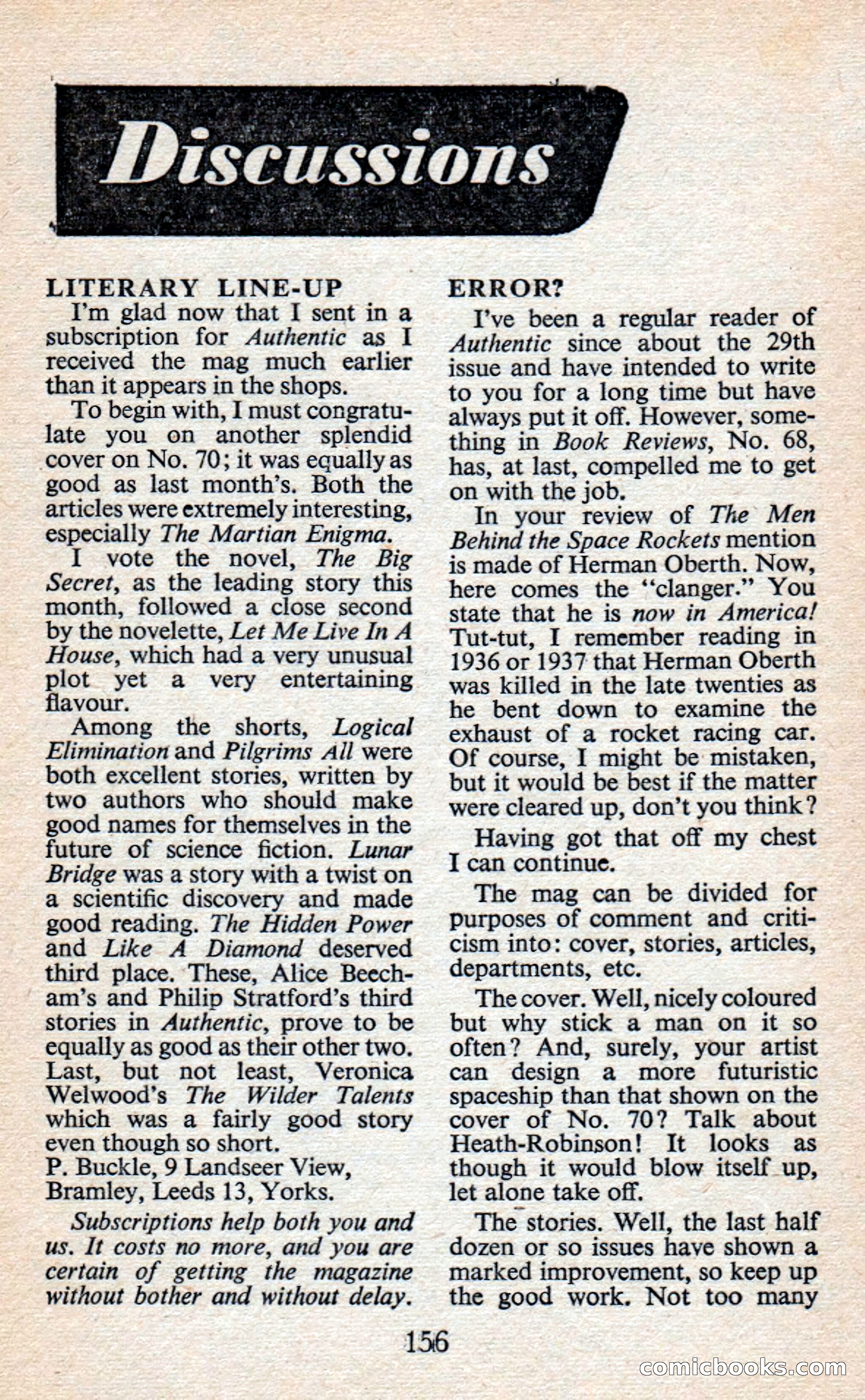 Authentic Science Fiction Monthly, No. 74 — page 157 of 163