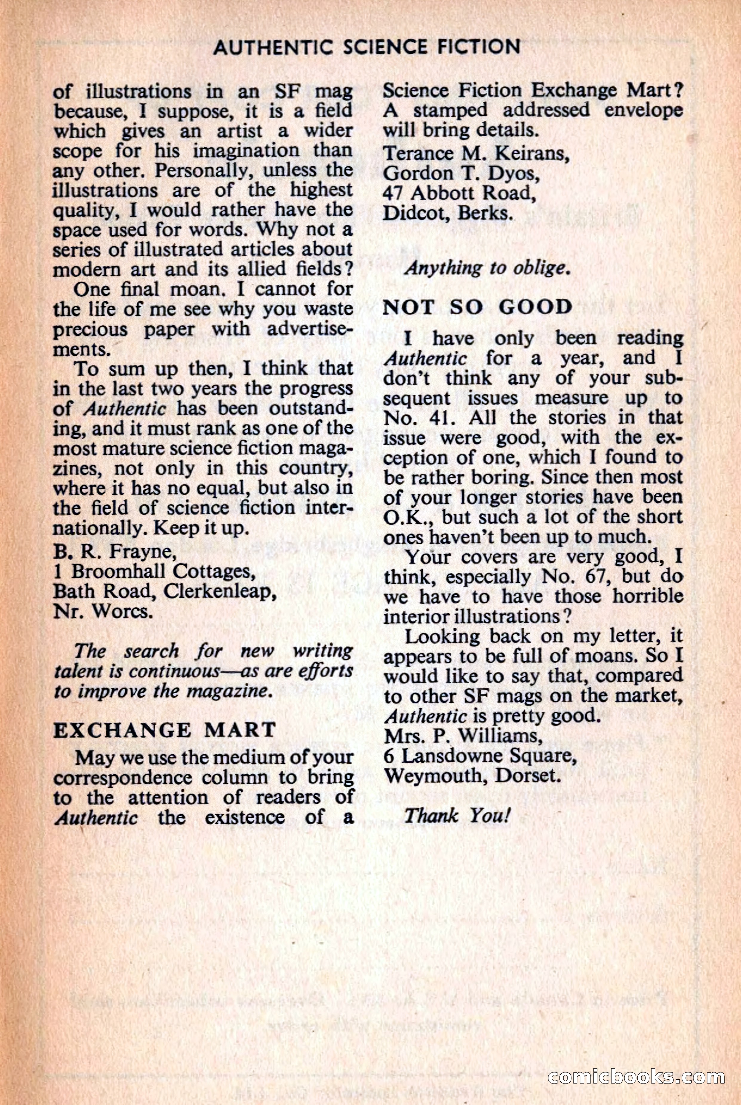 Authentic Science Fiction Monthly No. 76 — page 160 of 162