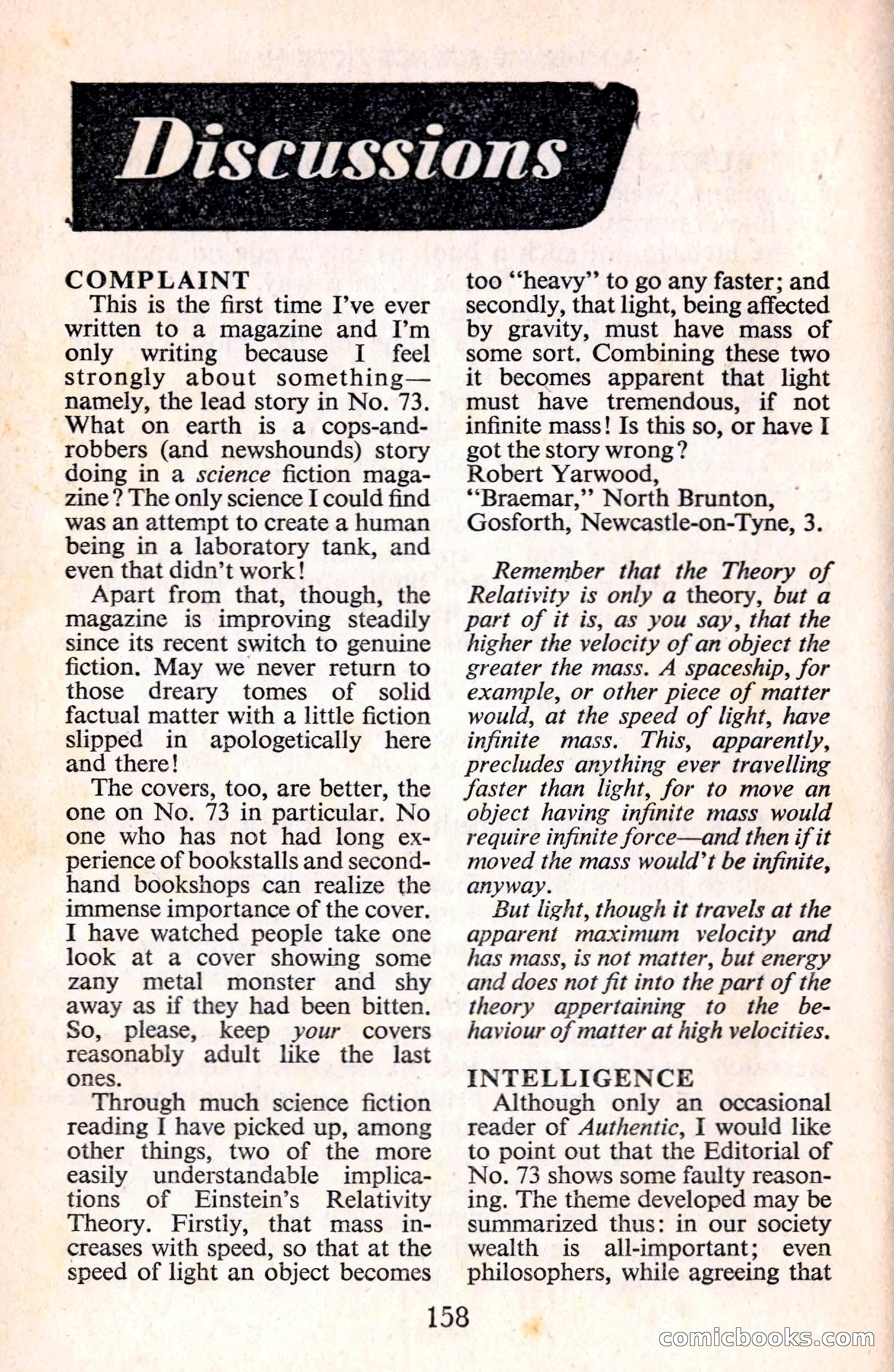 Authentic Science Fiction Monthly, No. 77 — page 159 of 162