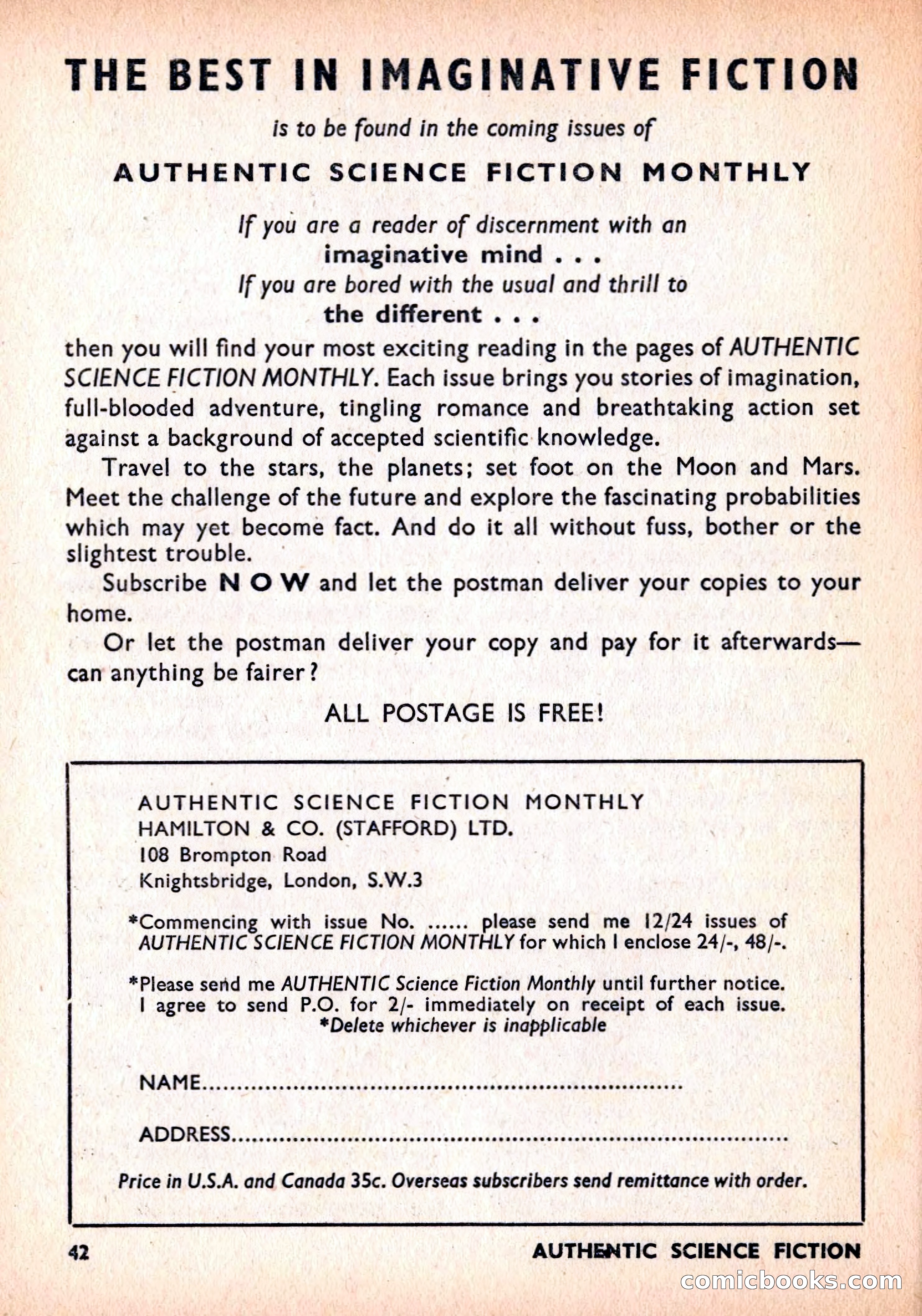 Authentic Science Fiction Monthly No. 79 — page 43 of 130