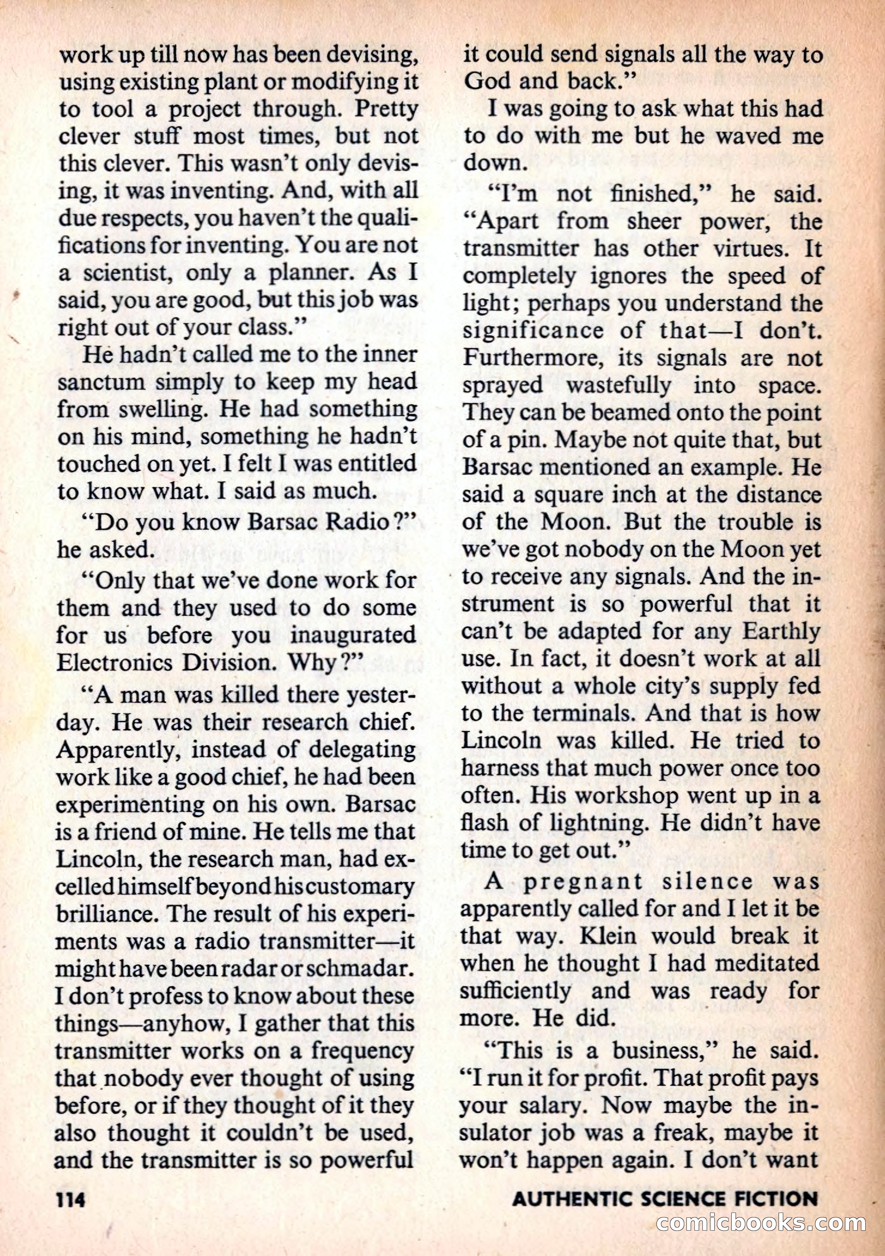 Authentic Science Fiction Monthly No. 81 — page 115 of 130