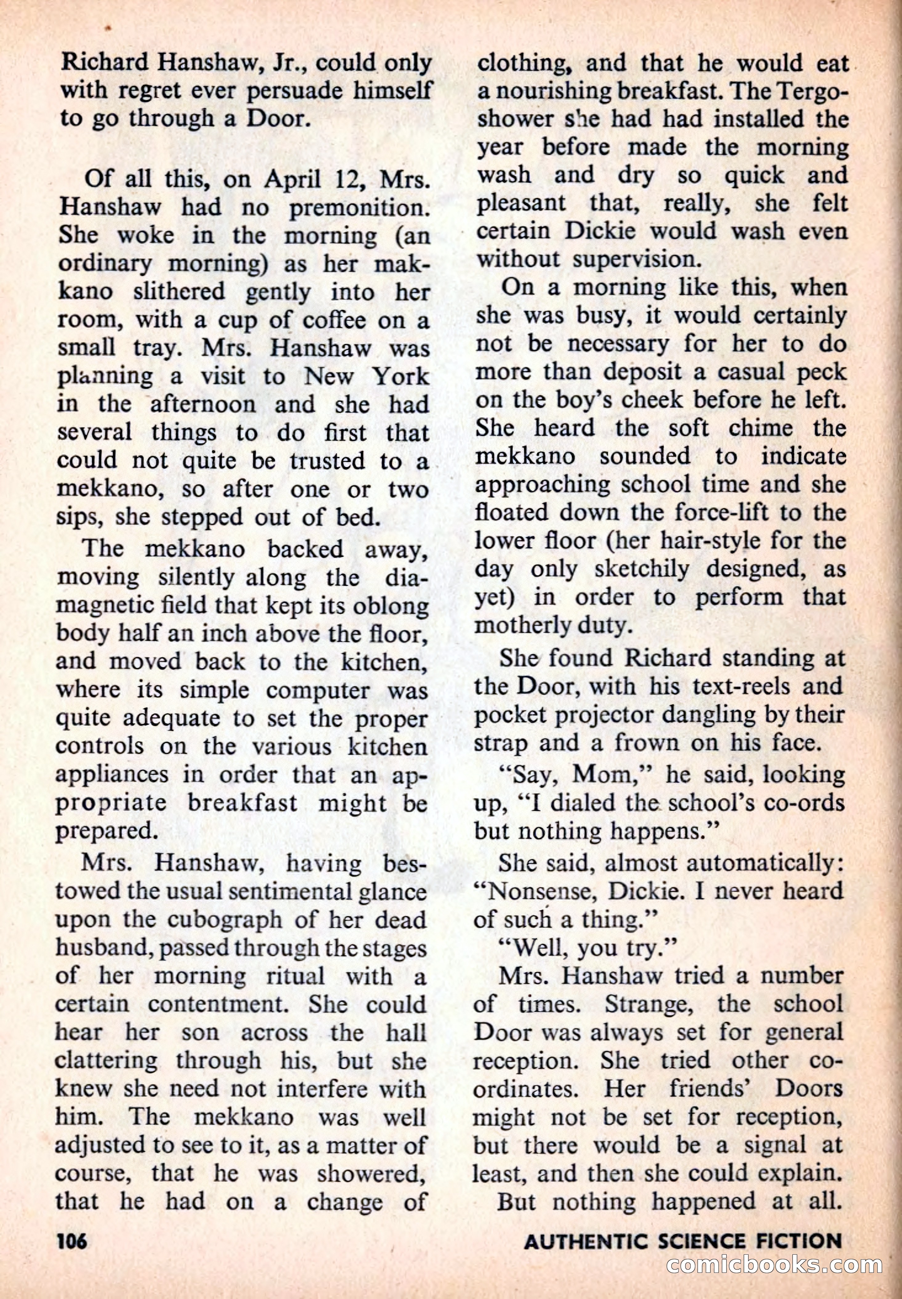 Authentic Science Fiction Monthly, No. 82 — page 107 of 130