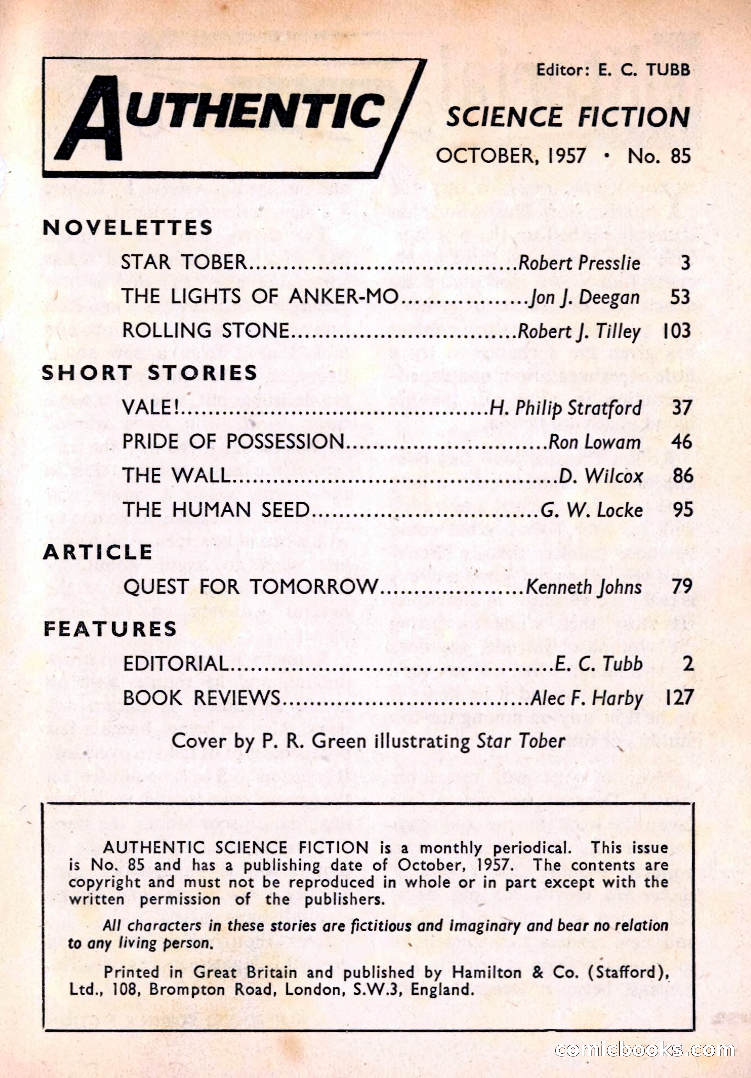 Authentic Science Fiction Monthly No. 85 — page 2 of 130