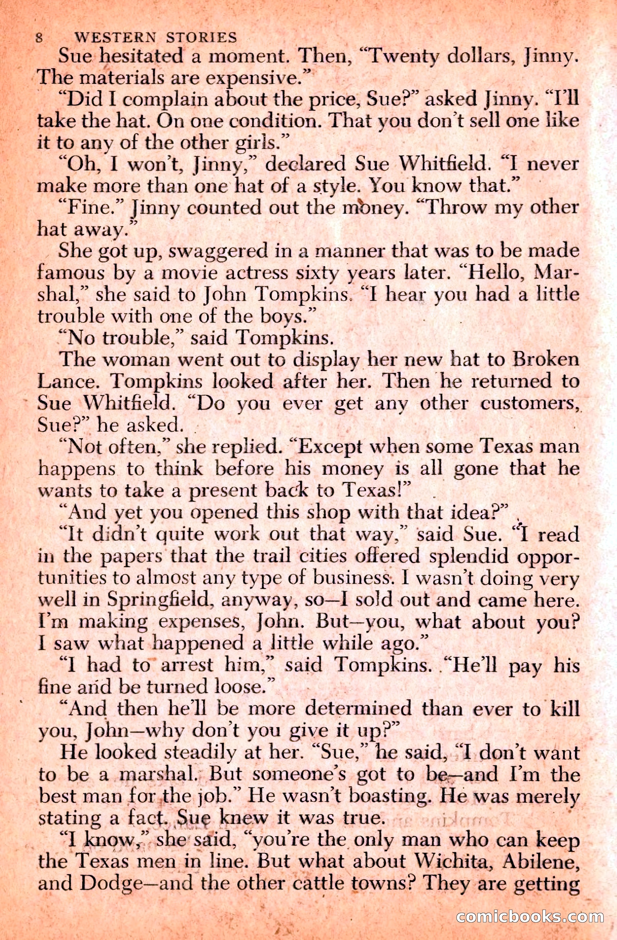 Western Stories, Dell 153 — page 12 of 200