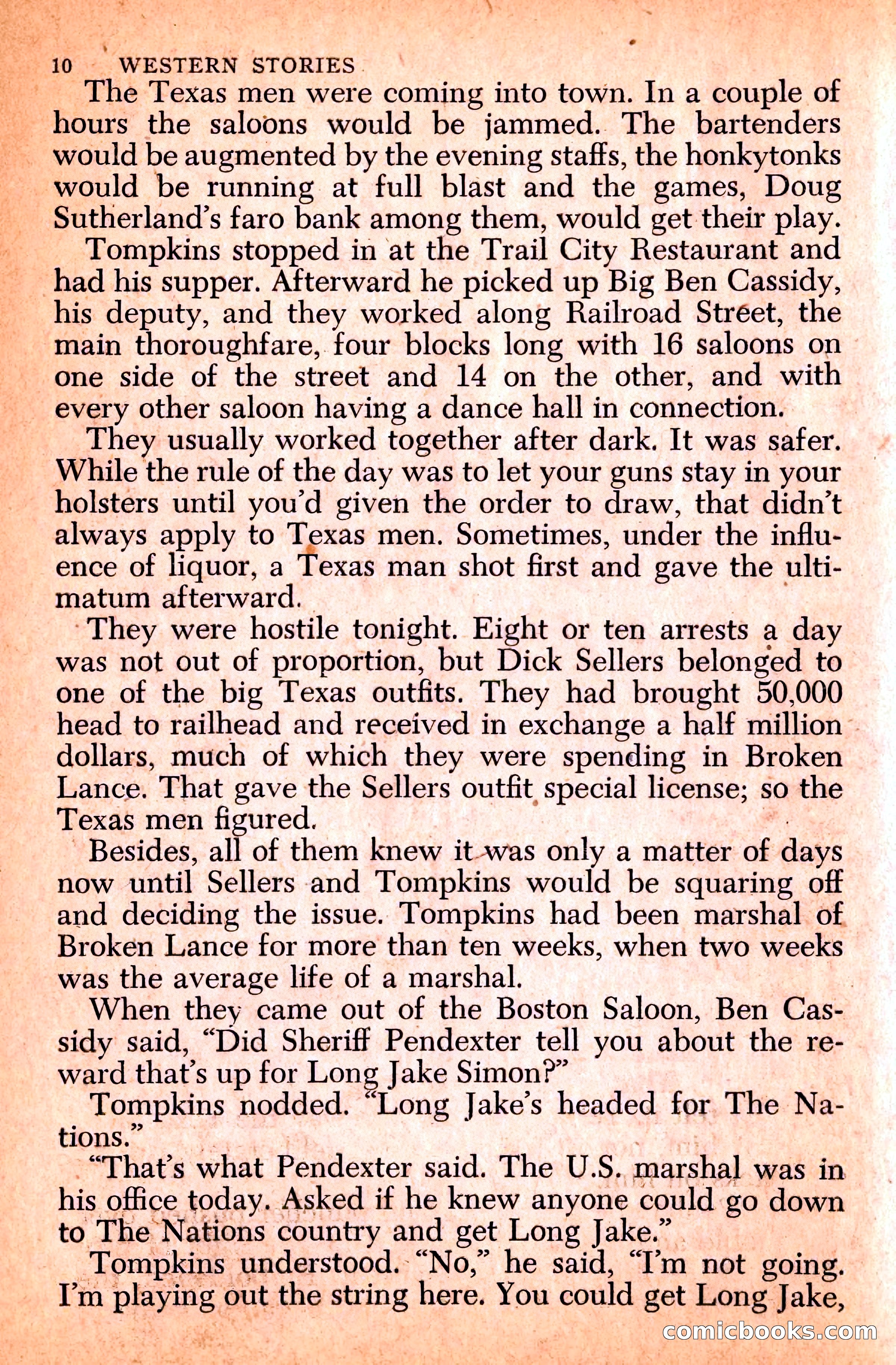 Western Stories, Dell 153 — page 14 of 200