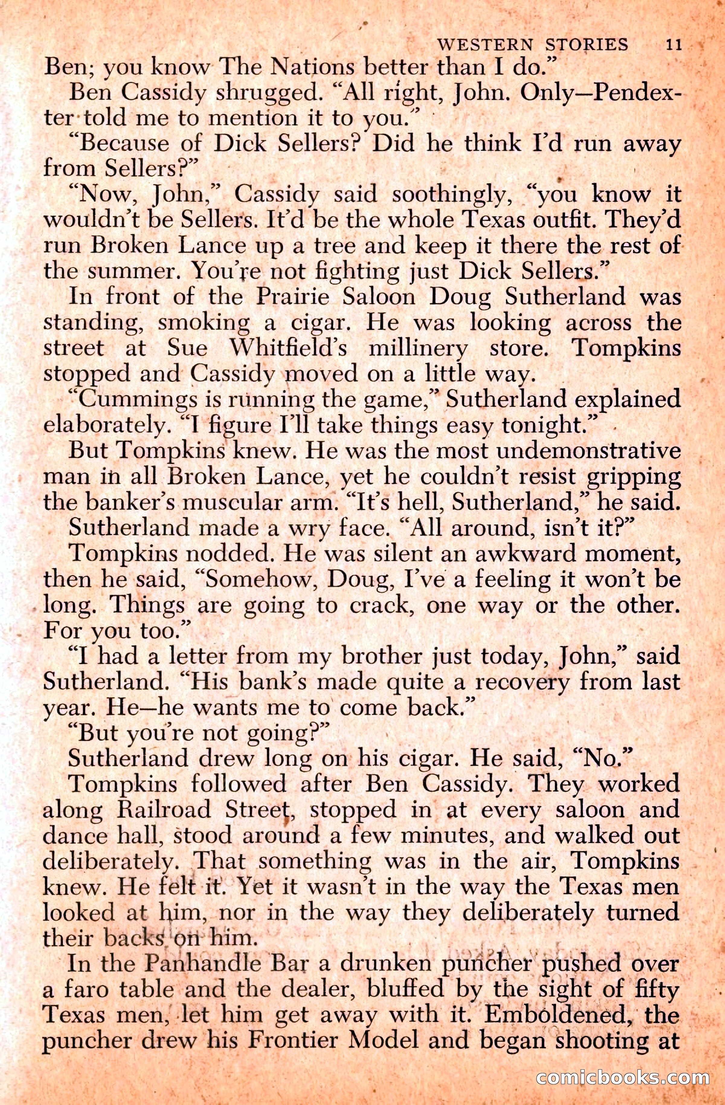 Western Stories, Dell 153 — page 15 of 200