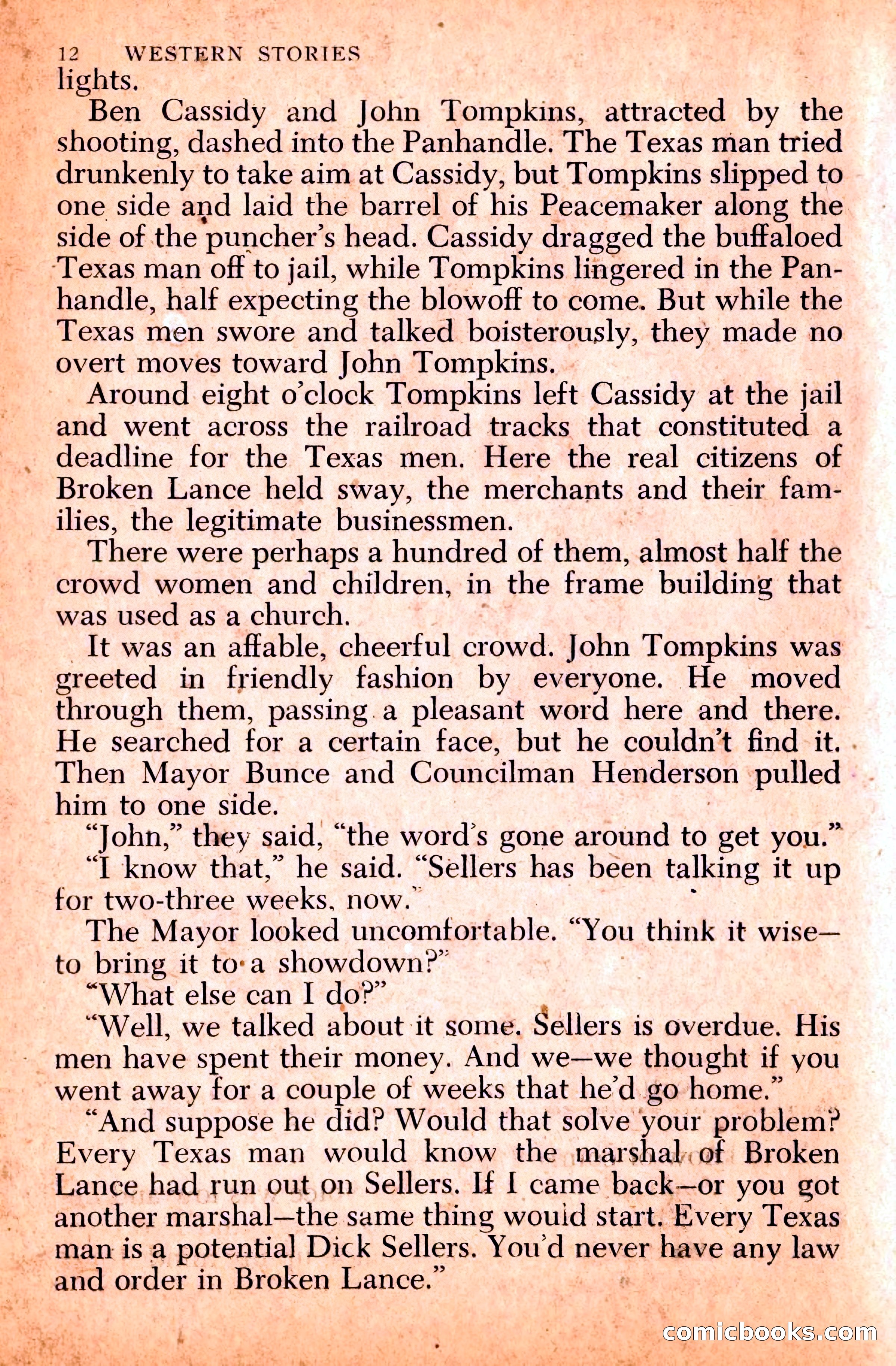 Western Stories, Dell 153 — page 16 of 200
