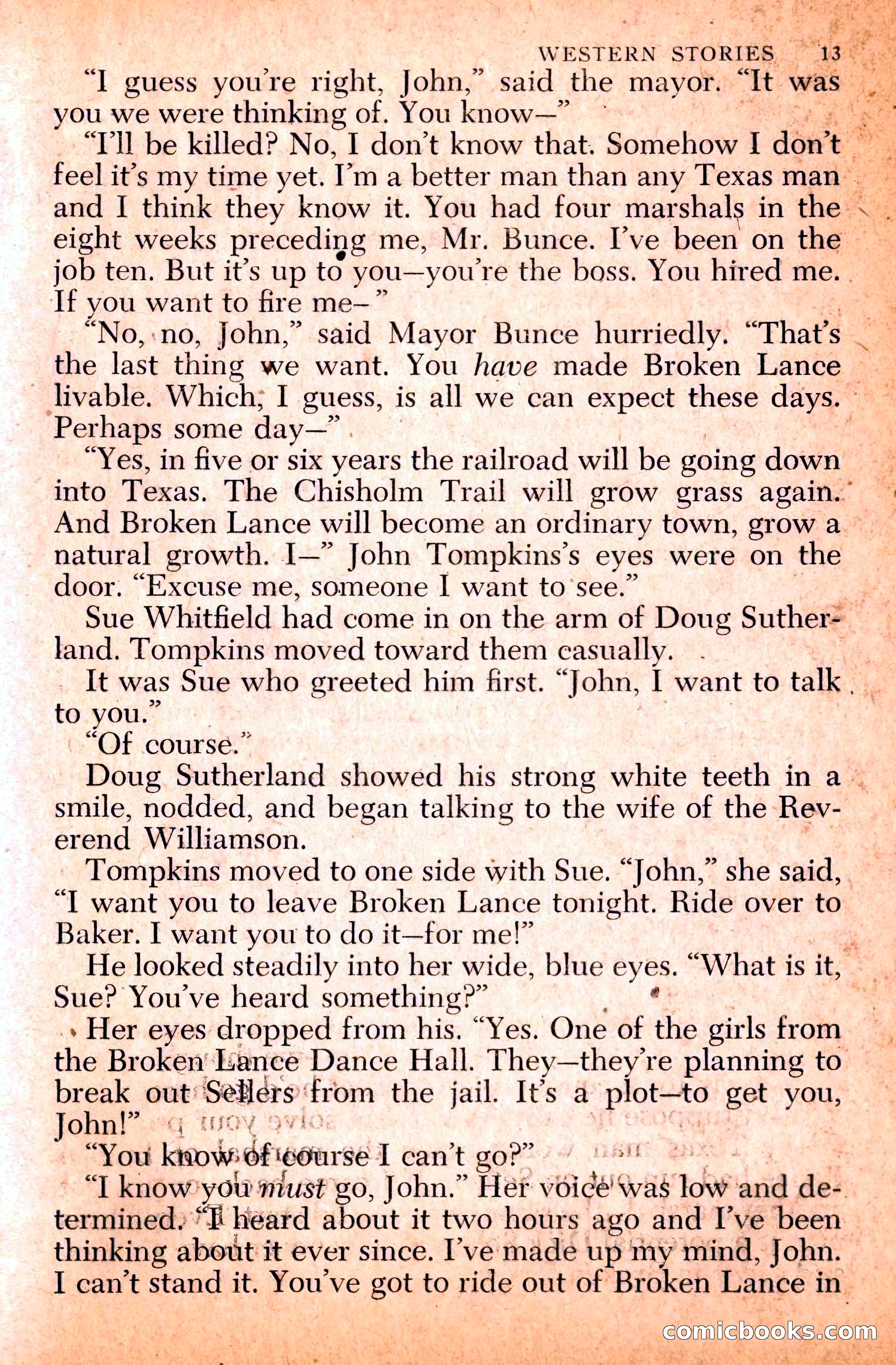 Western Stories, Dell 153 — page 17 of 200