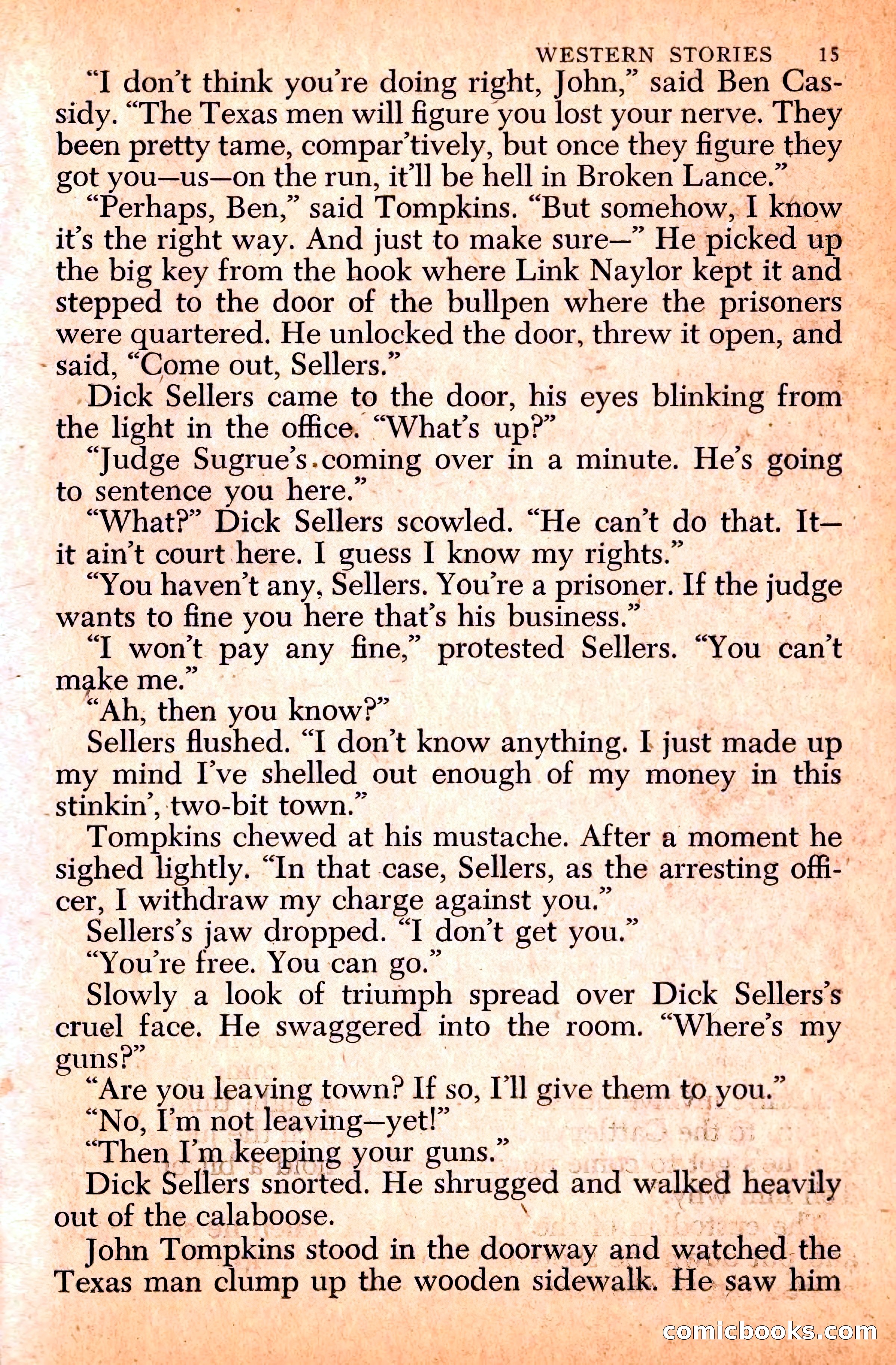 Western Stories, Dell 153 — page 19 of 200