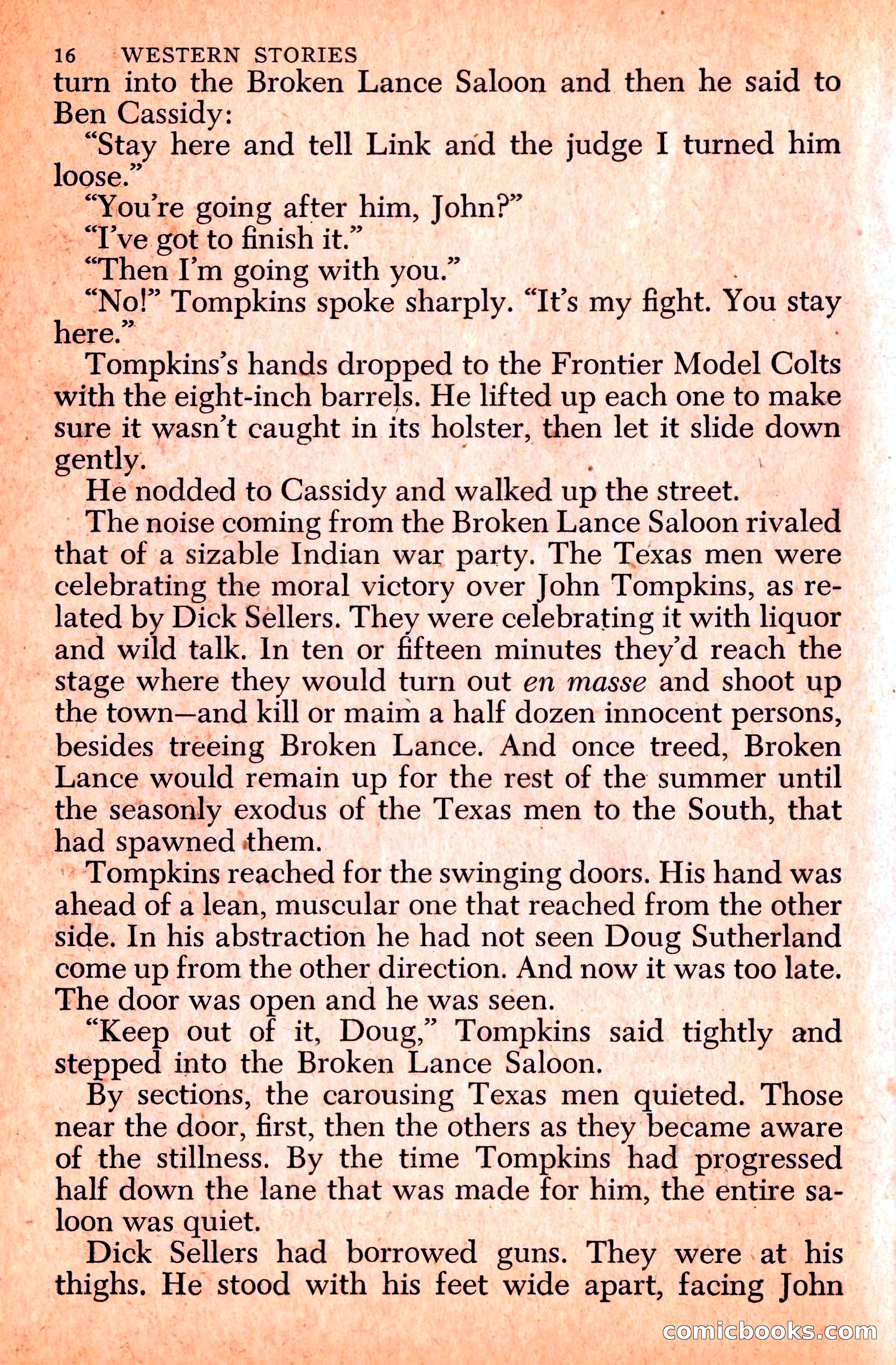 Western Stories, Dell 153 — page 20 of 200