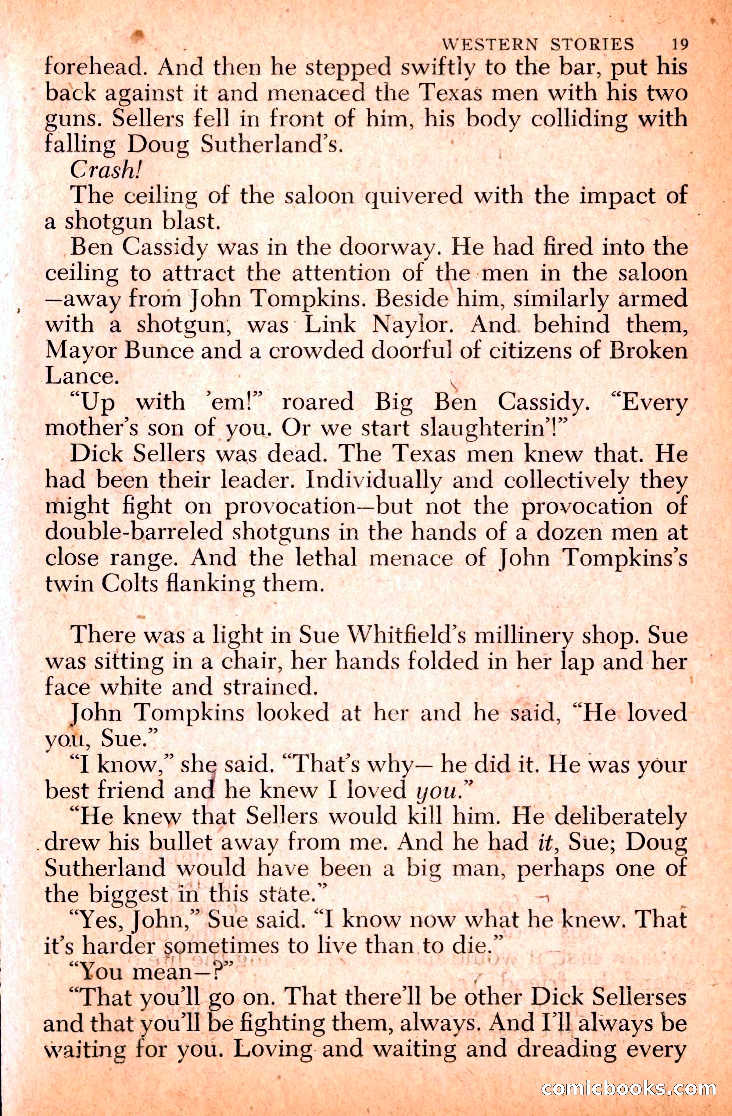 Western Stories, Dell 153 — page 23 of 200