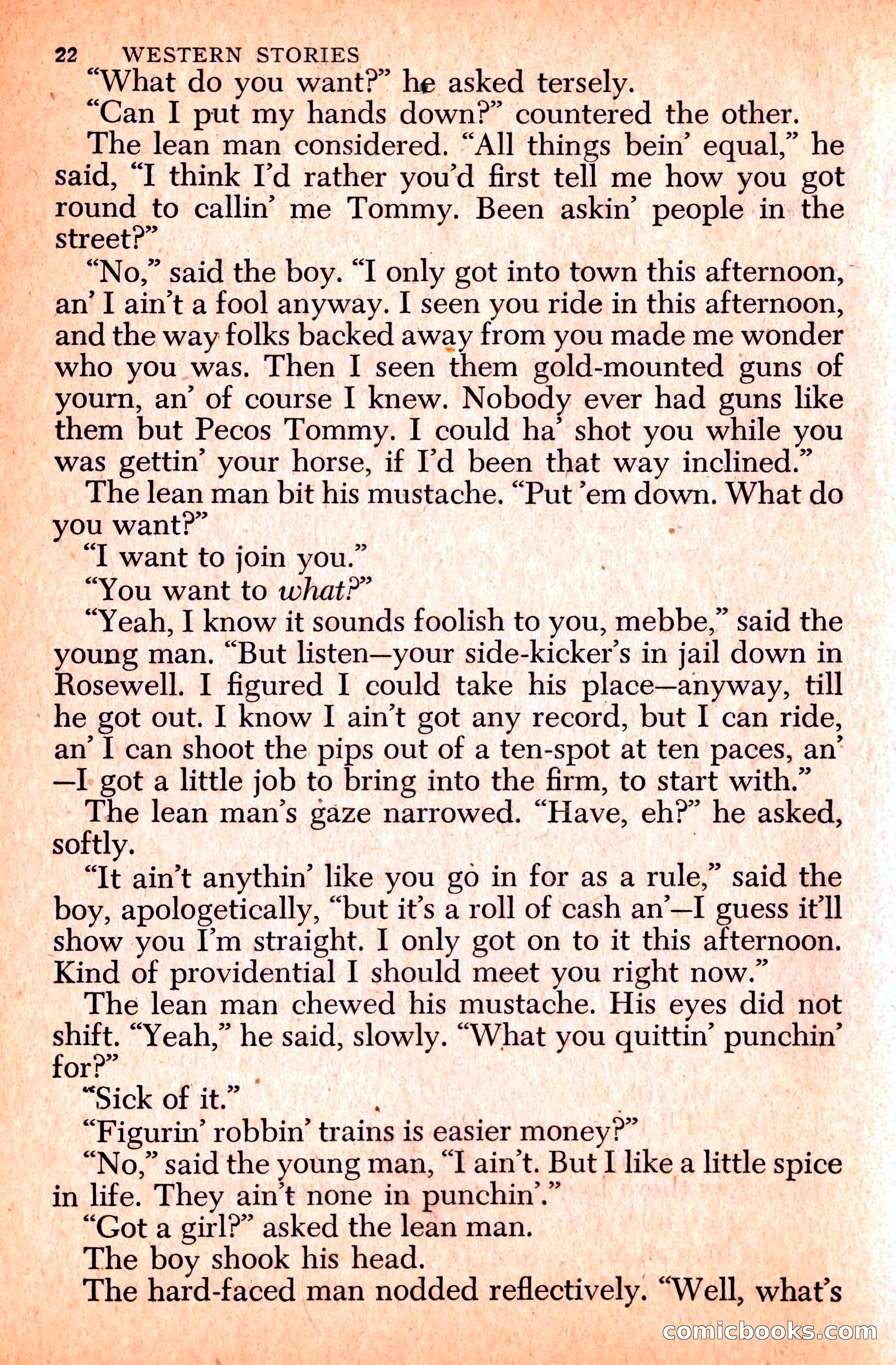 Western Stories, Dell 153 — page 26 of 200