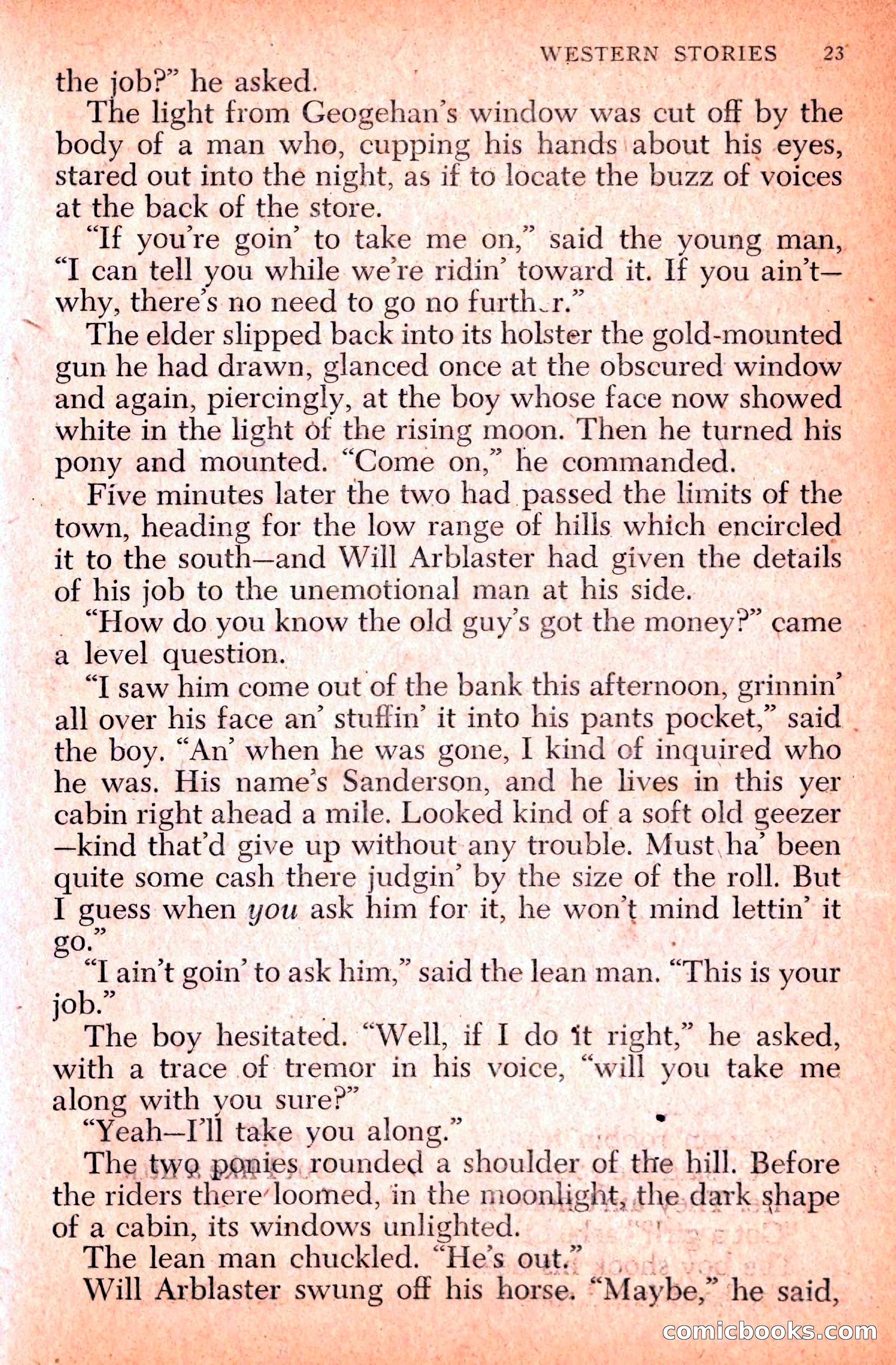 Western Stories, Dell 153 — page 27 of 200