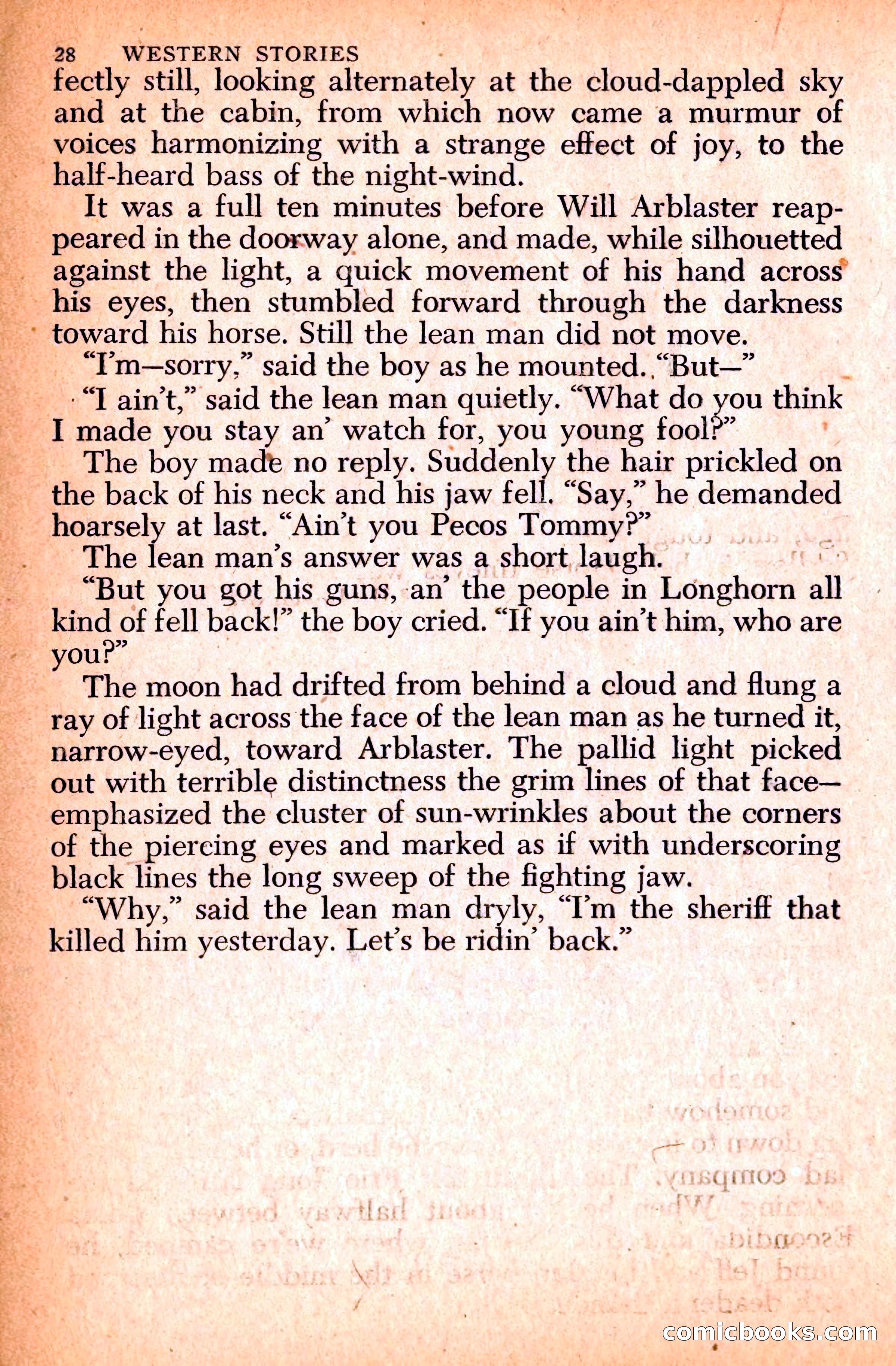 Western Stories, Dell 153 — page 32 of 200