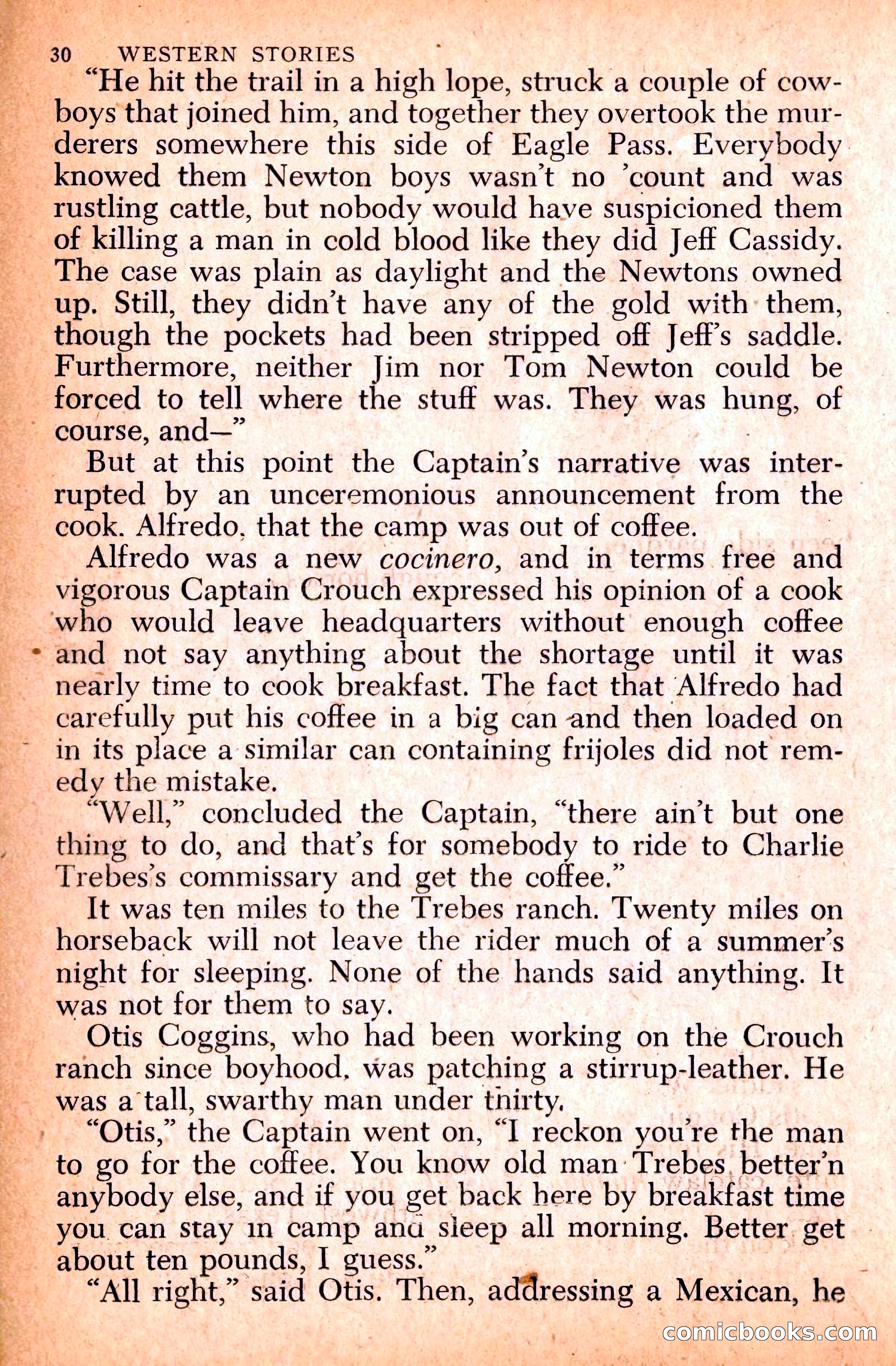 Western Stories, Dell 153 — page 34 of 200