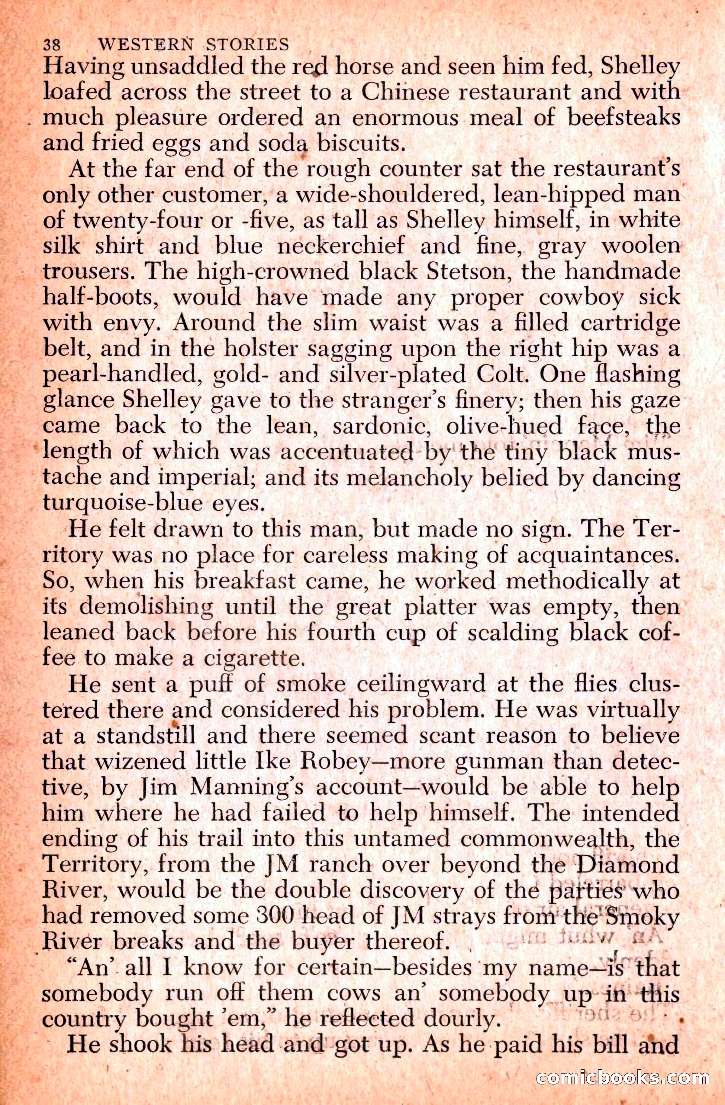 Western Stories, Dell 153 — page 42 of 200