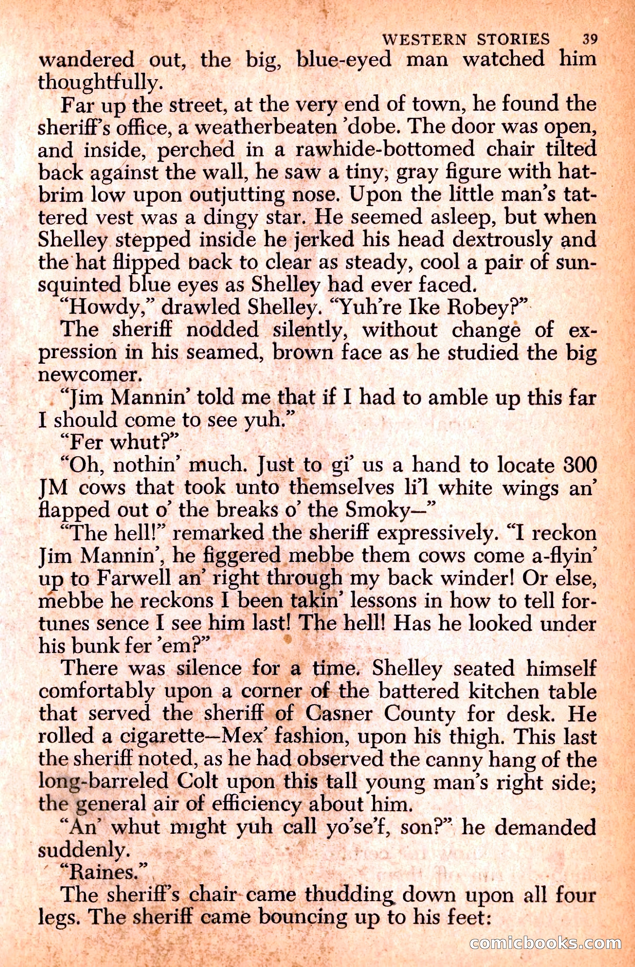 Western Stories, Dell 153 — page 43 of 200