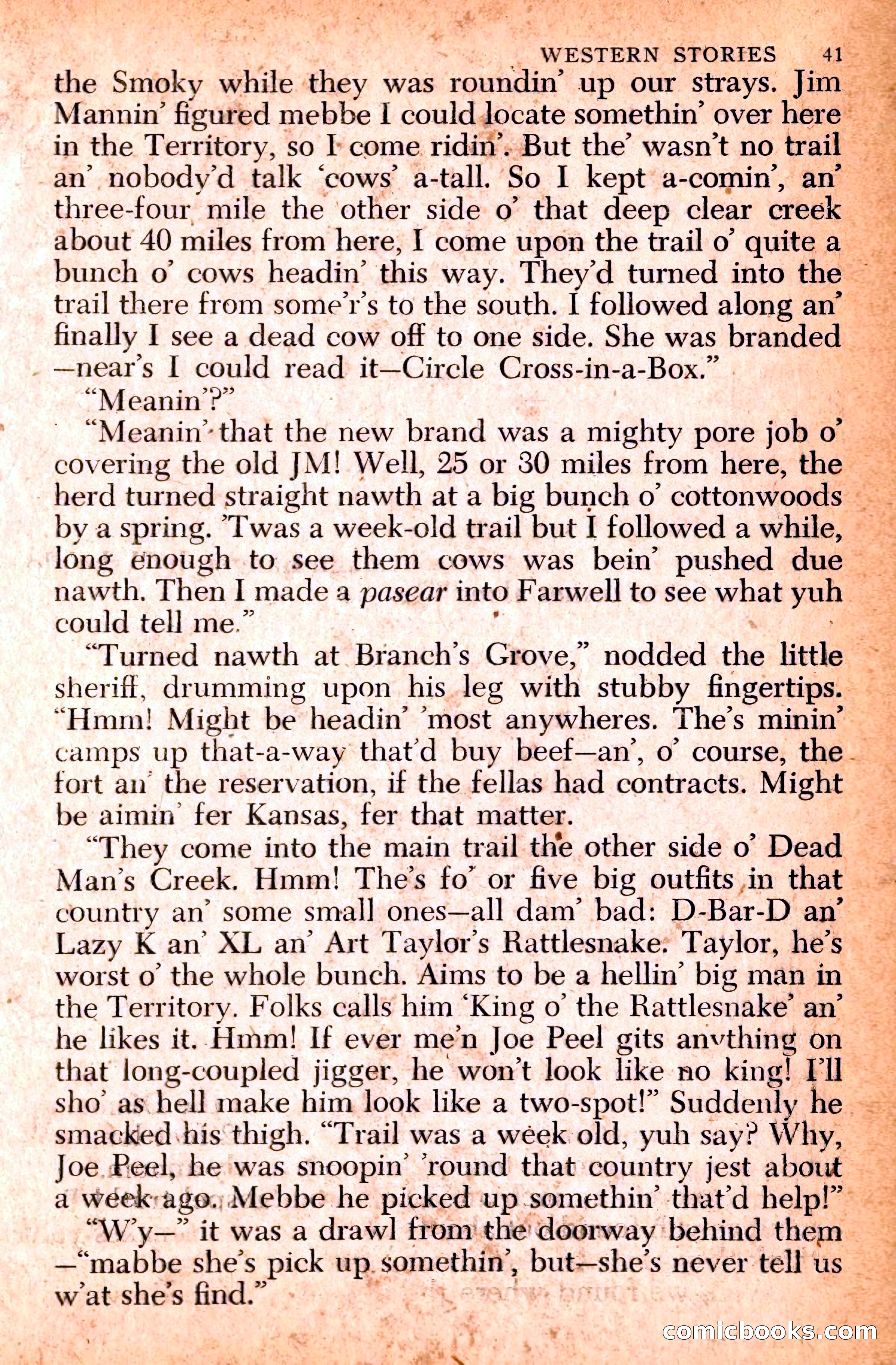 Western Stories, Dell 153 — page 45 of 200